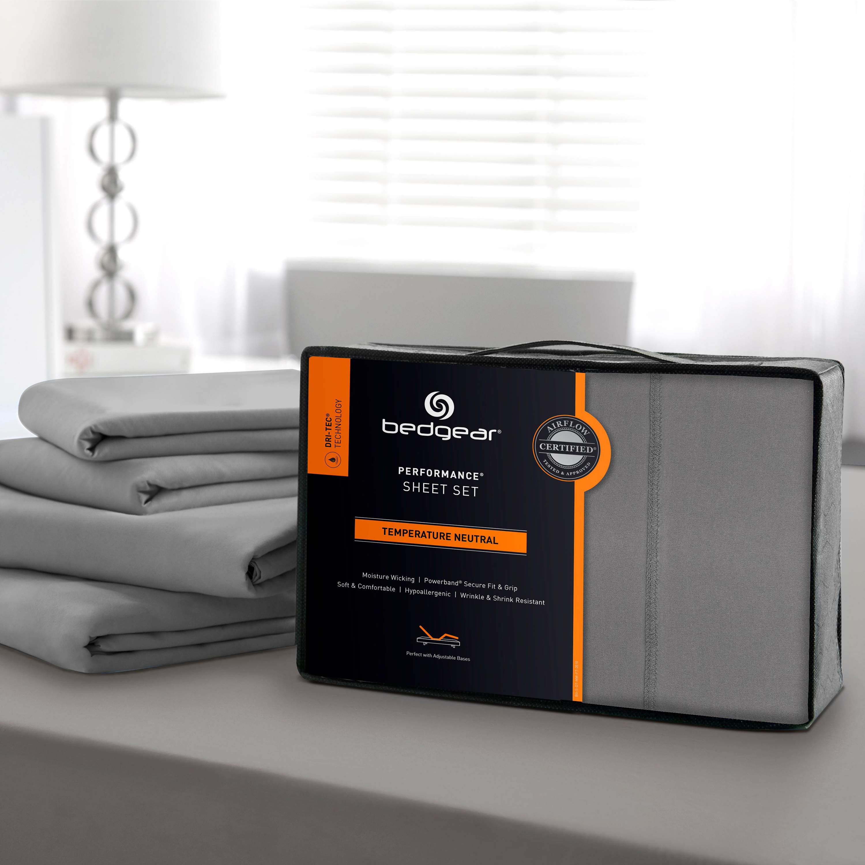 Bedgear Dri-Tec Sheets - Grey - Full