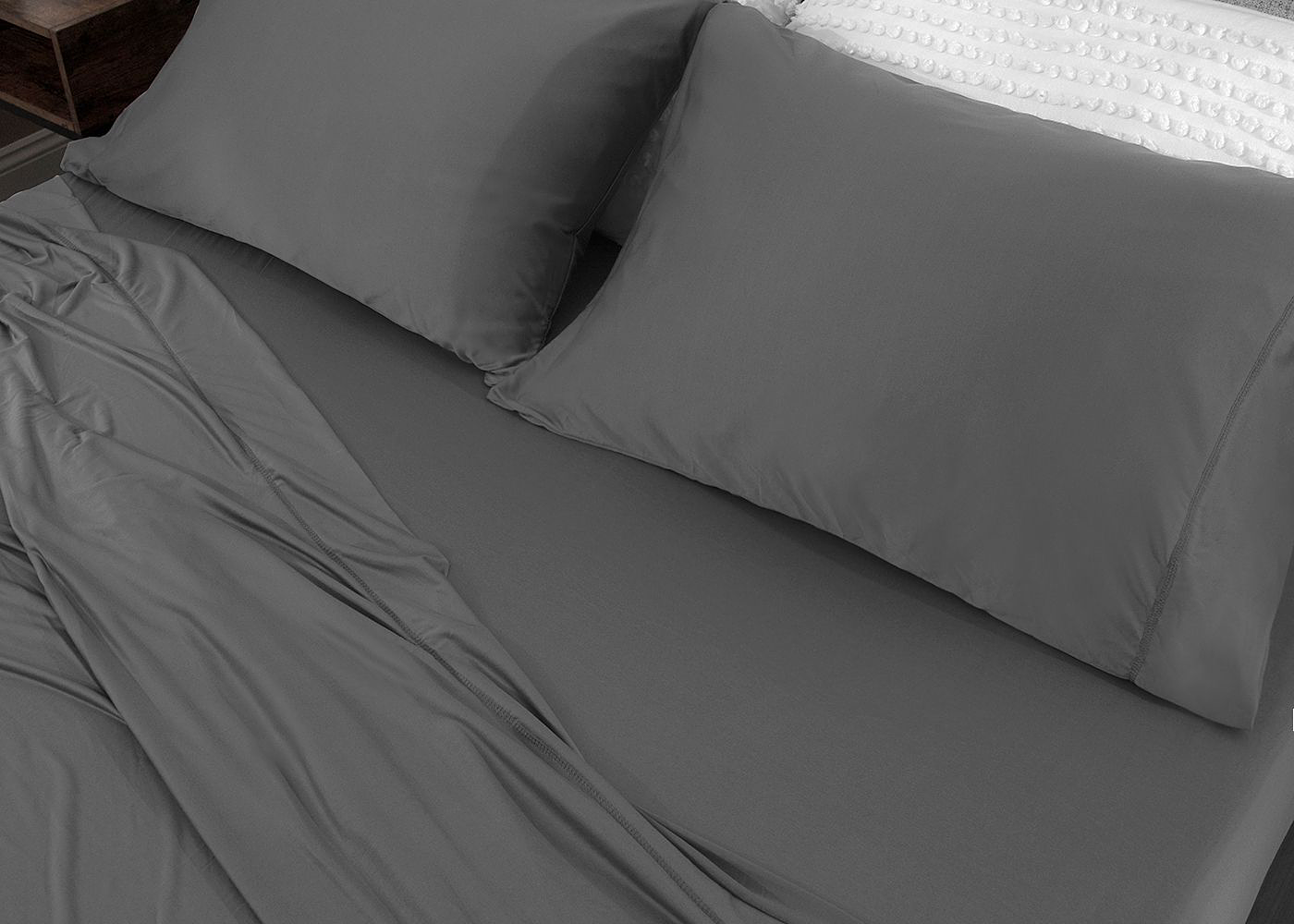 Bedgear Dri-Tec Pillowcase Set - Grey - King