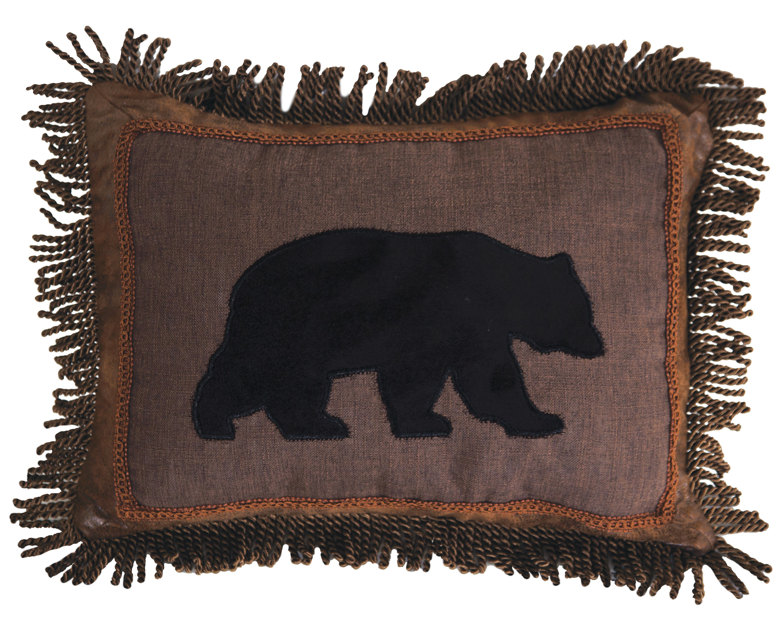 Carstens Inc. Black Bear Decorative Accent Pillow