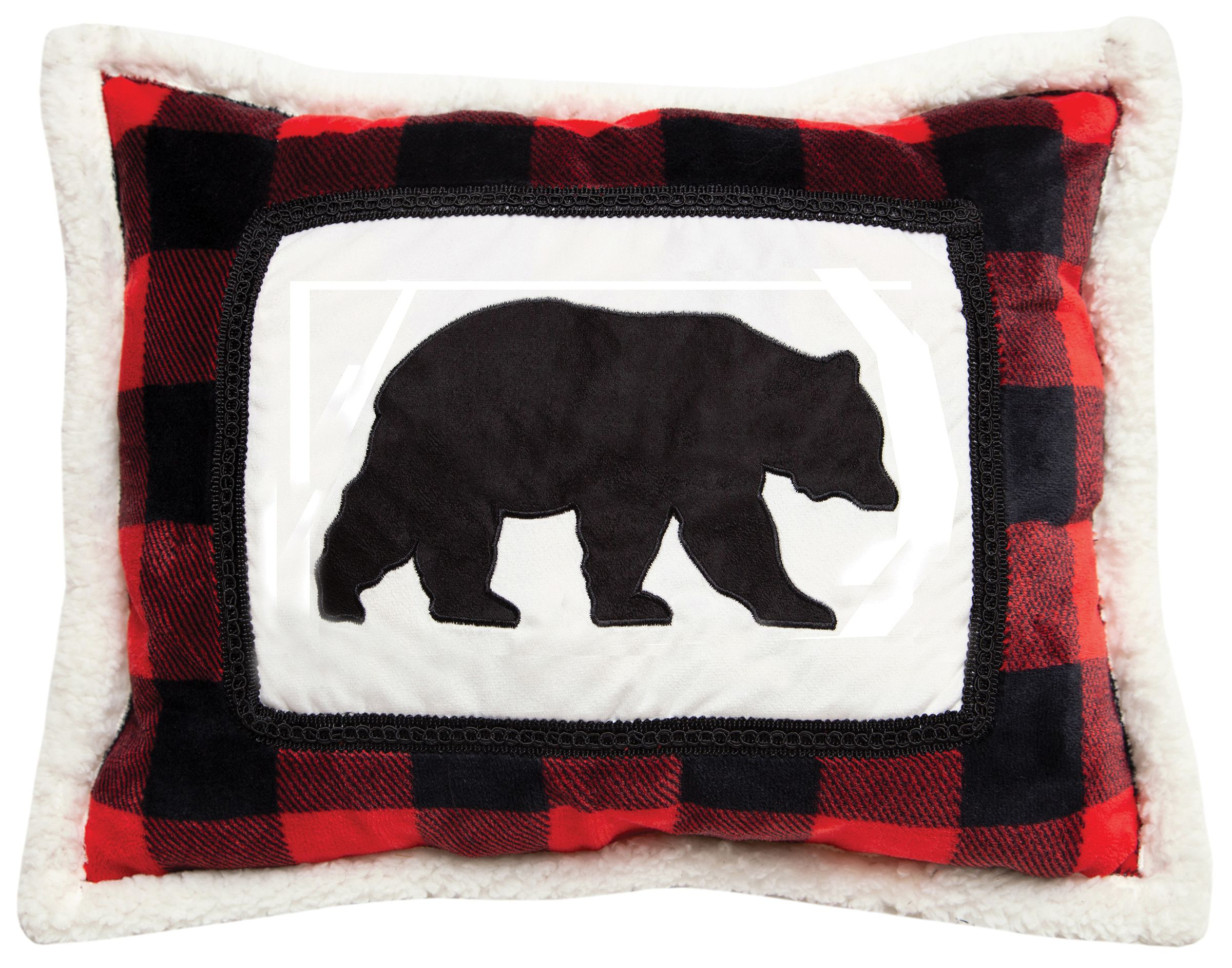 Carstens Inc. Lumberjack Bear Decorative Accent Pillow
