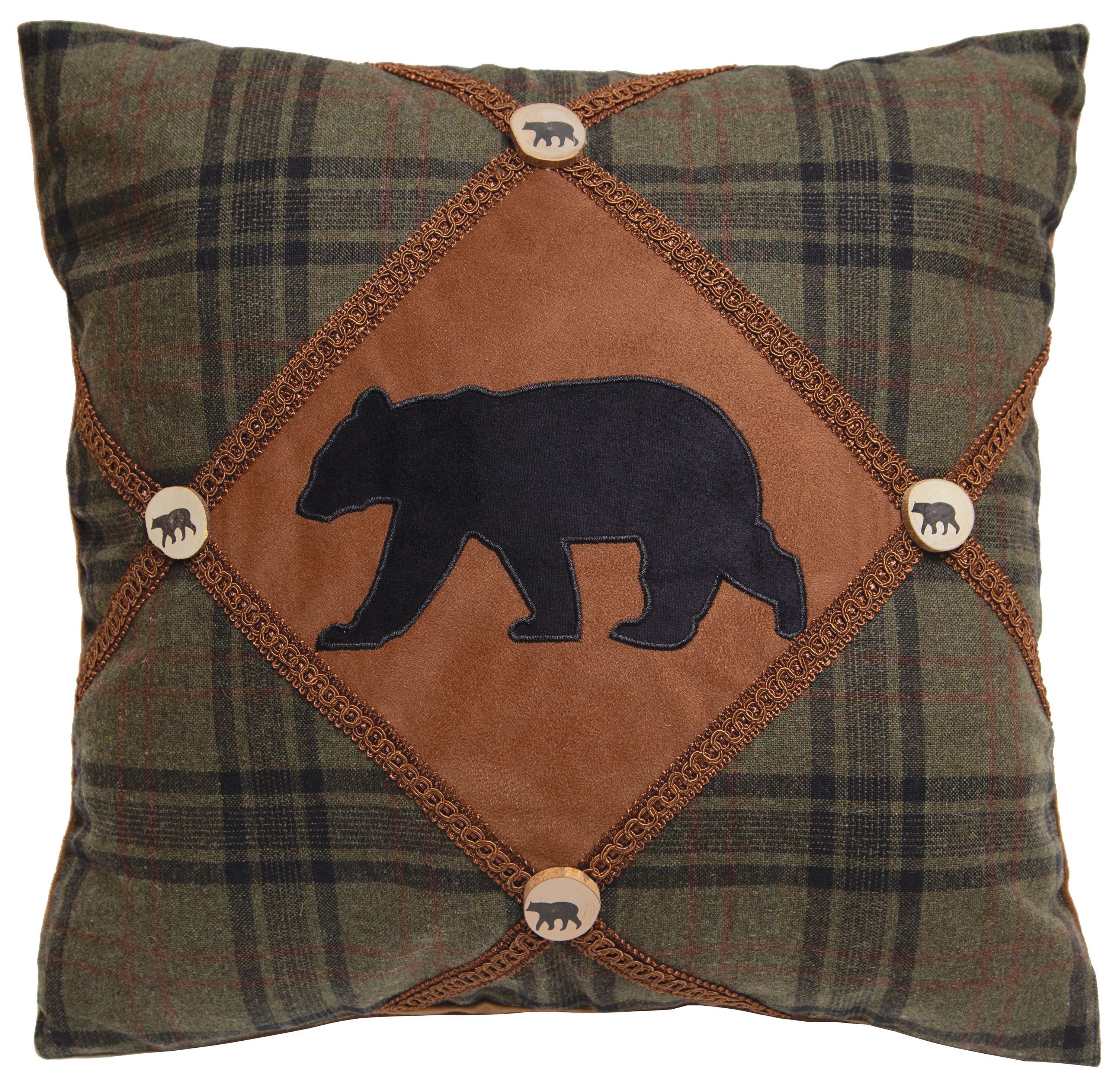 Carstens Bear and Buttons Decorative Pillow