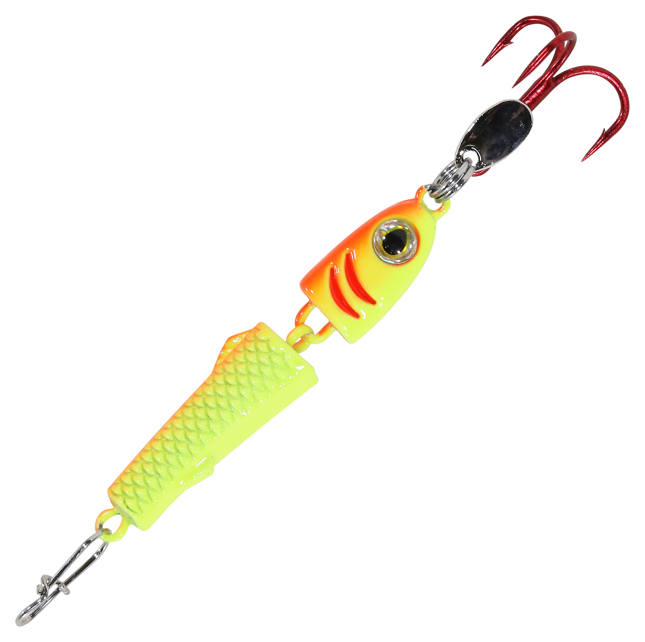 Clam Jointed Pinhead Pro Spoon - #8 1/4 oz. - Chartreuse/Orange Glow