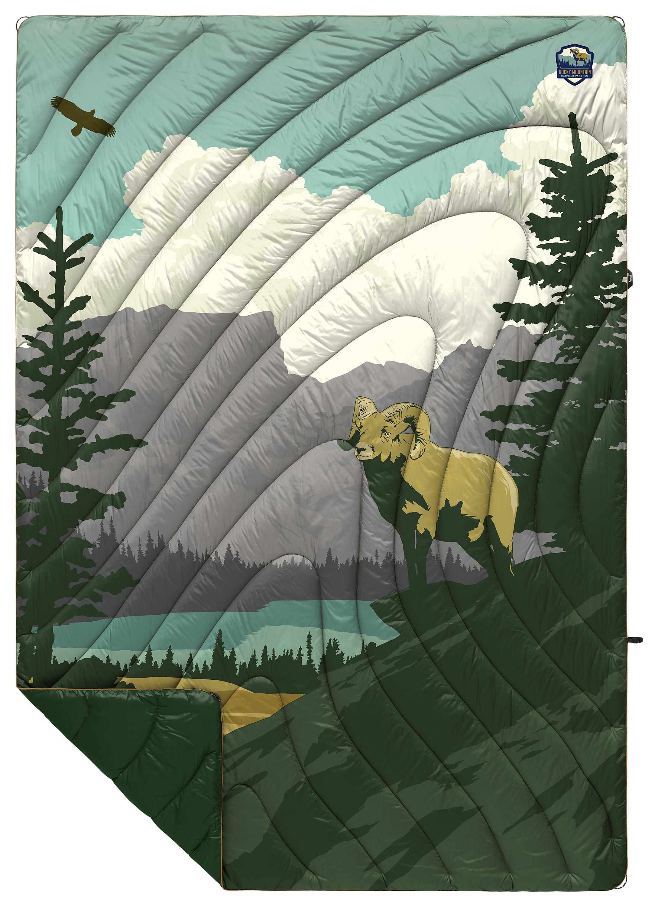 Rumpl Rocky Mountains Original Puffy Outdoor Blanket