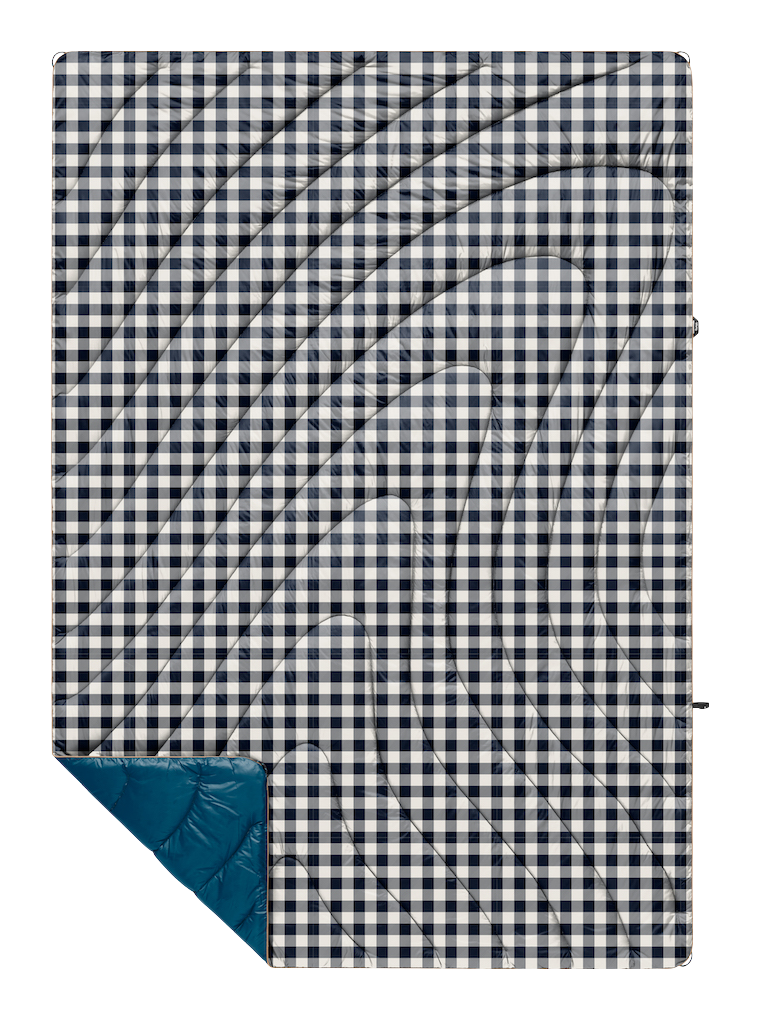 Rumpl Navy Gingham Original Puffy Blanket