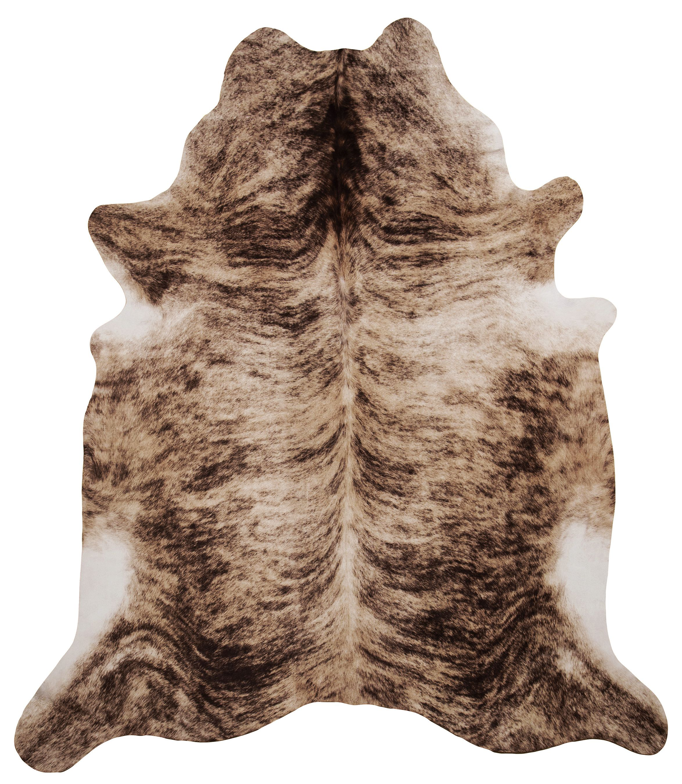 Image of Carstens, Inc. Faux Cowhide Black &White Brindle Rug - Medium Brindle - 5' x 6.5'