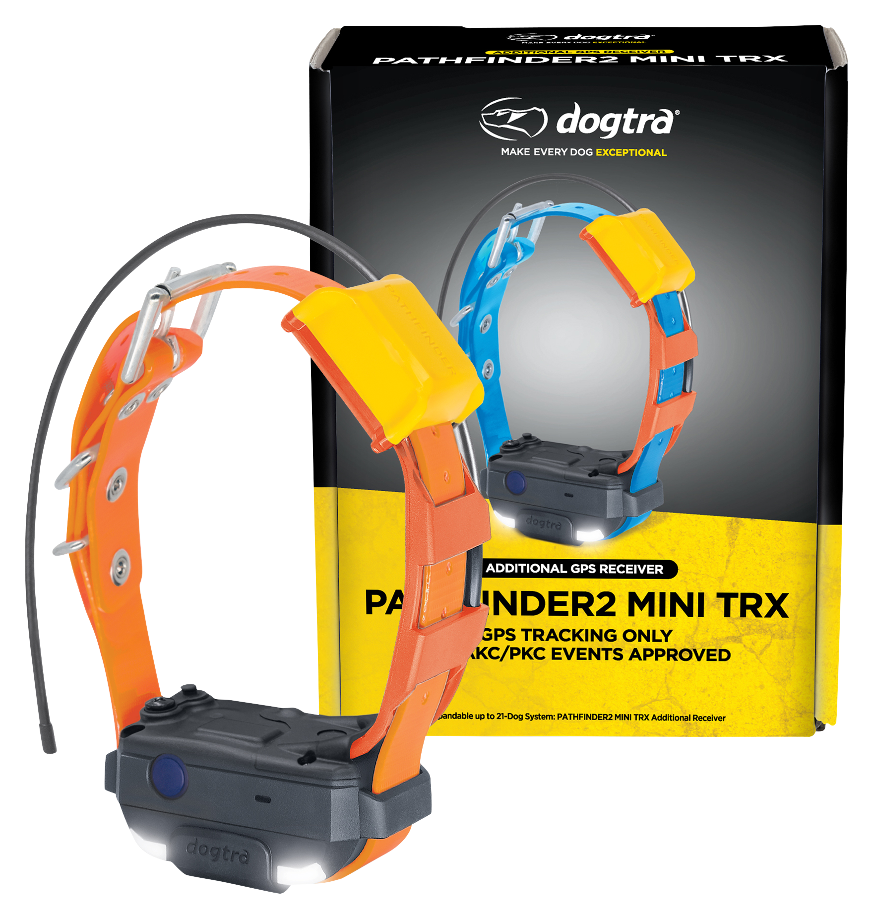 Dogtra PATHFINDER2 TRX GPS Collar - Mini Replacement Collar - Orange - Dogtra