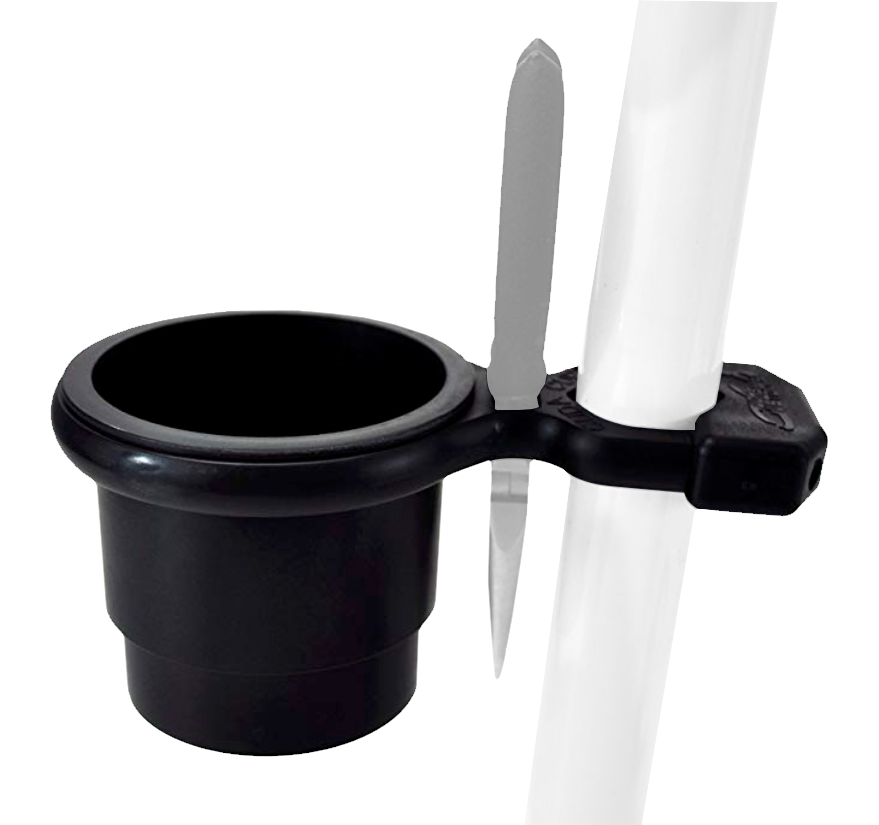 Cudas Customs Marine Boat Cup Holder - Black - Fits 1-1/2-2