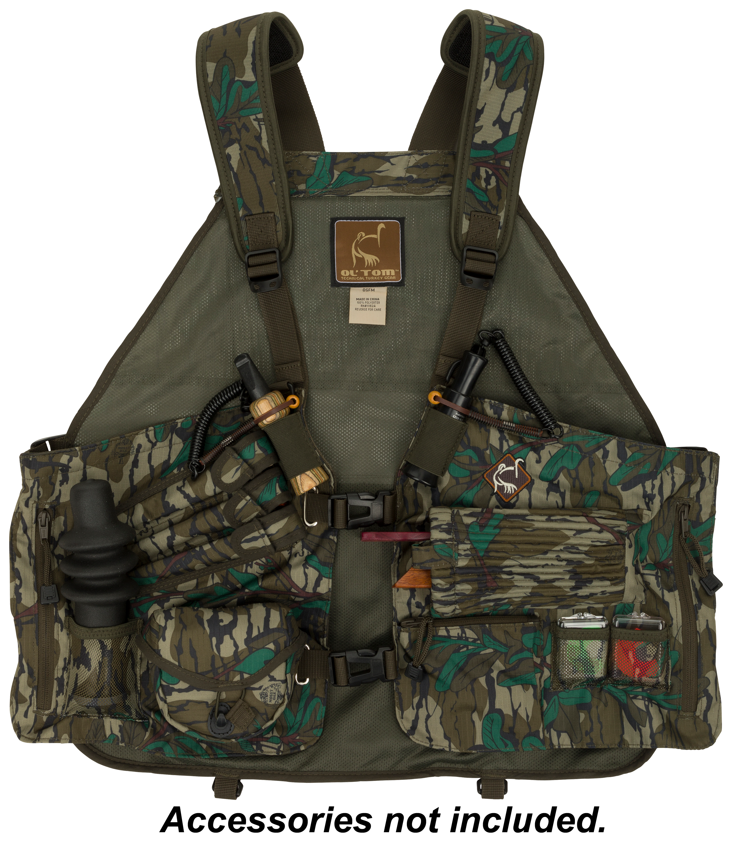 Ol' Tom Time &Motion Easy-Rider Turkey Vest for Men - Mossy Oak Greenleaf - Ol' Tom