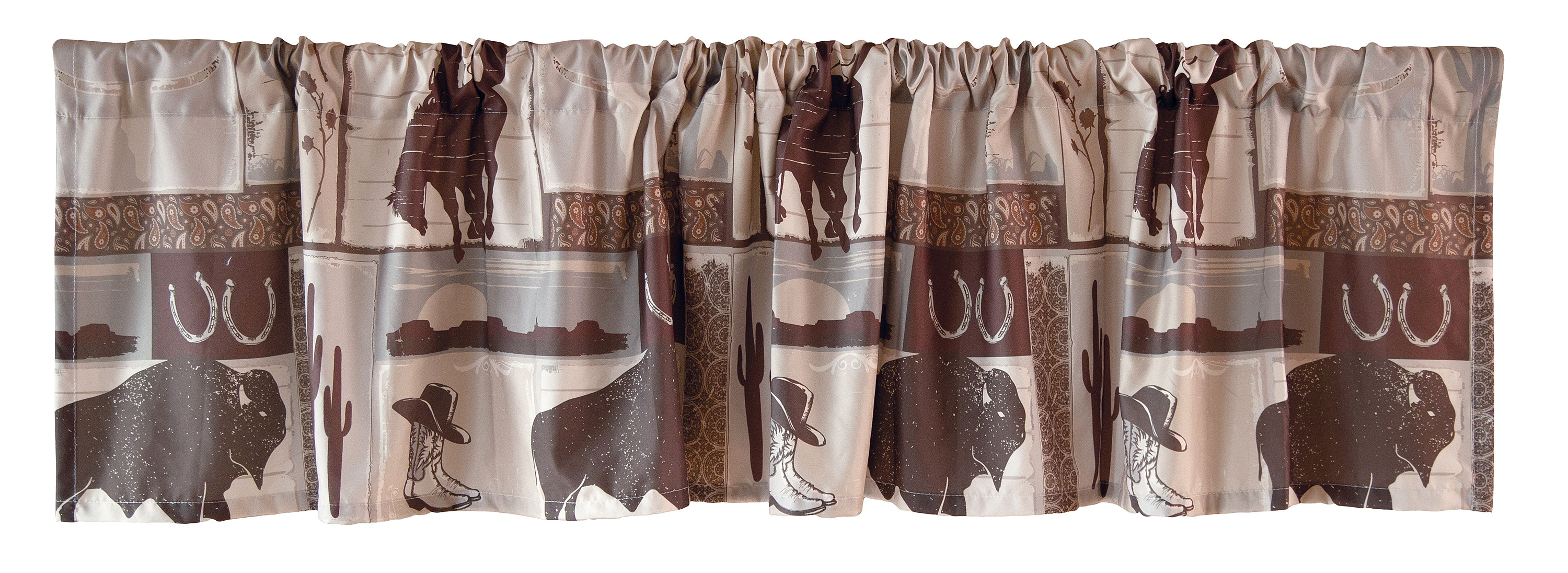 Image of Carstens, Inc. Wrangler Vintage Cowboy Bedding Collection Valance - 18″ x 54″