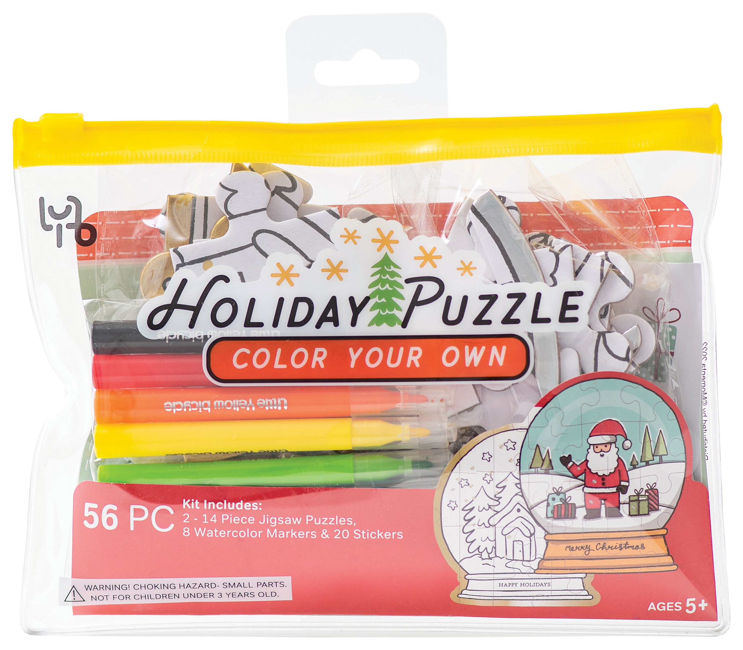 Fubbles Color Your Own Holiday Puzzle Mini Kit