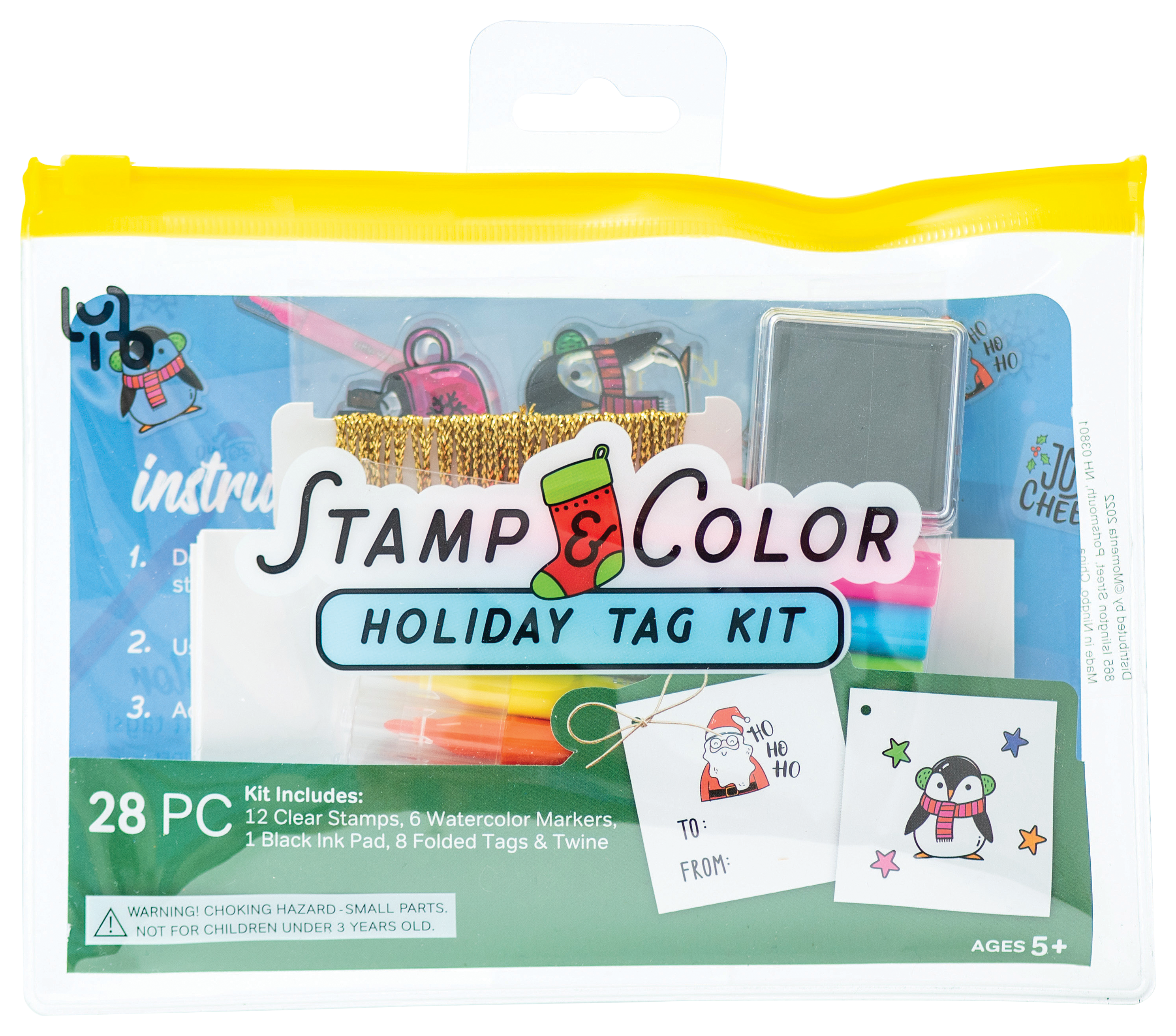 Fubbles Stamp &Color Holiday Tag Mini Kit