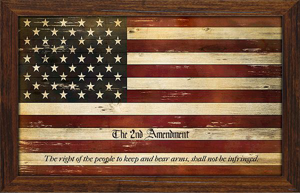 Image of Rocky Mountain Publishing Rustic American Flag Canvas Gicle - 12″ x 15″