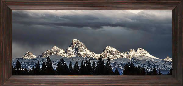 Image of Rocky Mountain Publishing Lights on the Tetons Canvas Giclee by Summer Jackman - 17″ x 35″ x 2″