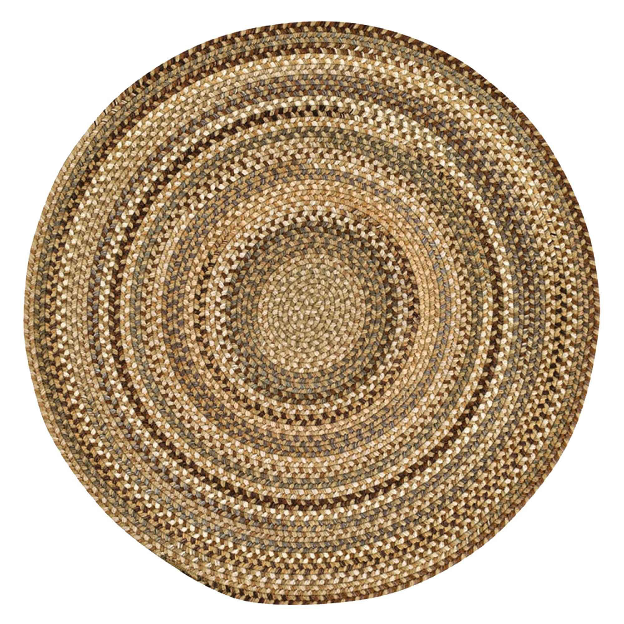 Image of Capel Manchester Wool-Blend Round Area Rug - Beige Hues - 7'6″