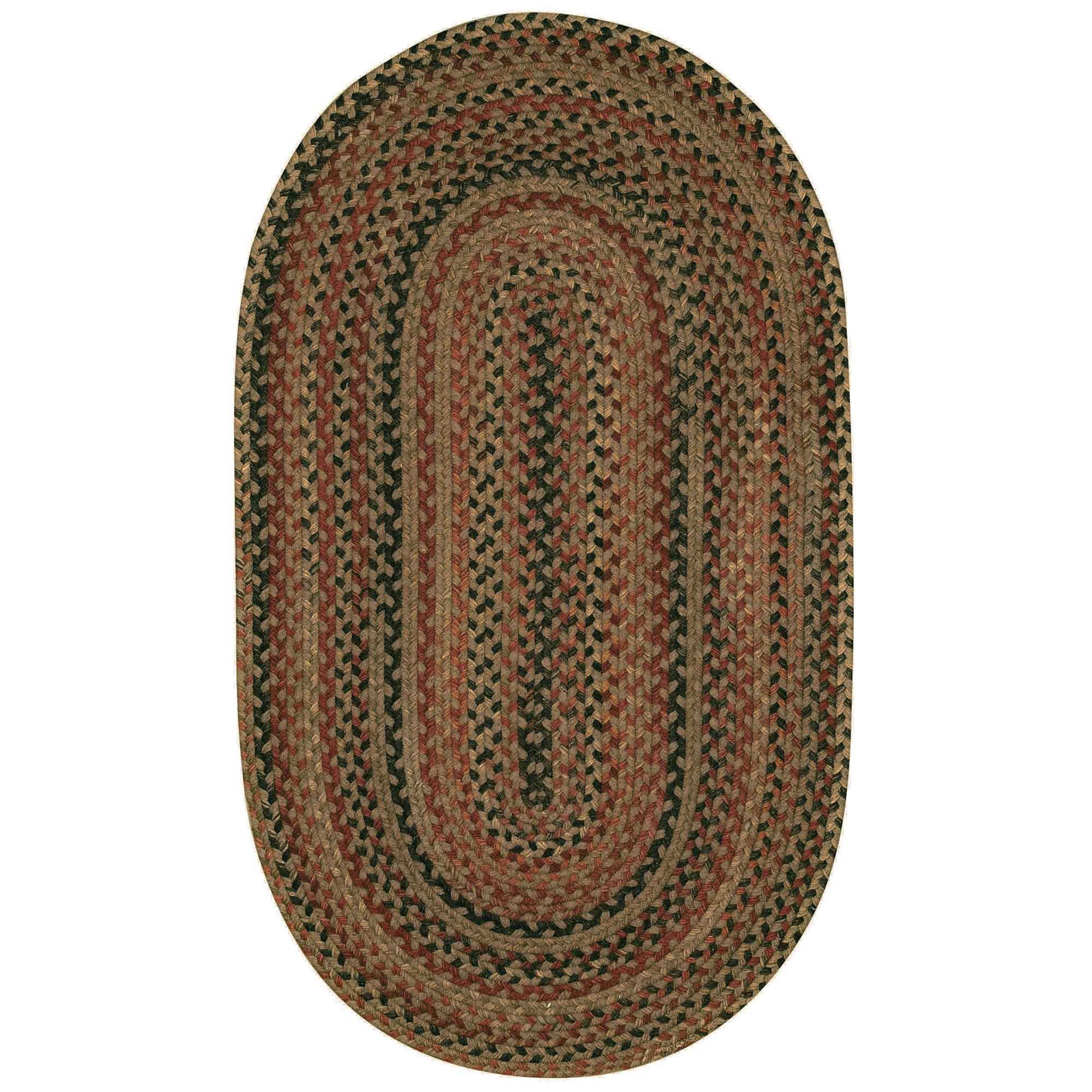 Image of Capel Manchester Wool-Blend Oval Area Rug - Brown Hues - 27″ x 4'