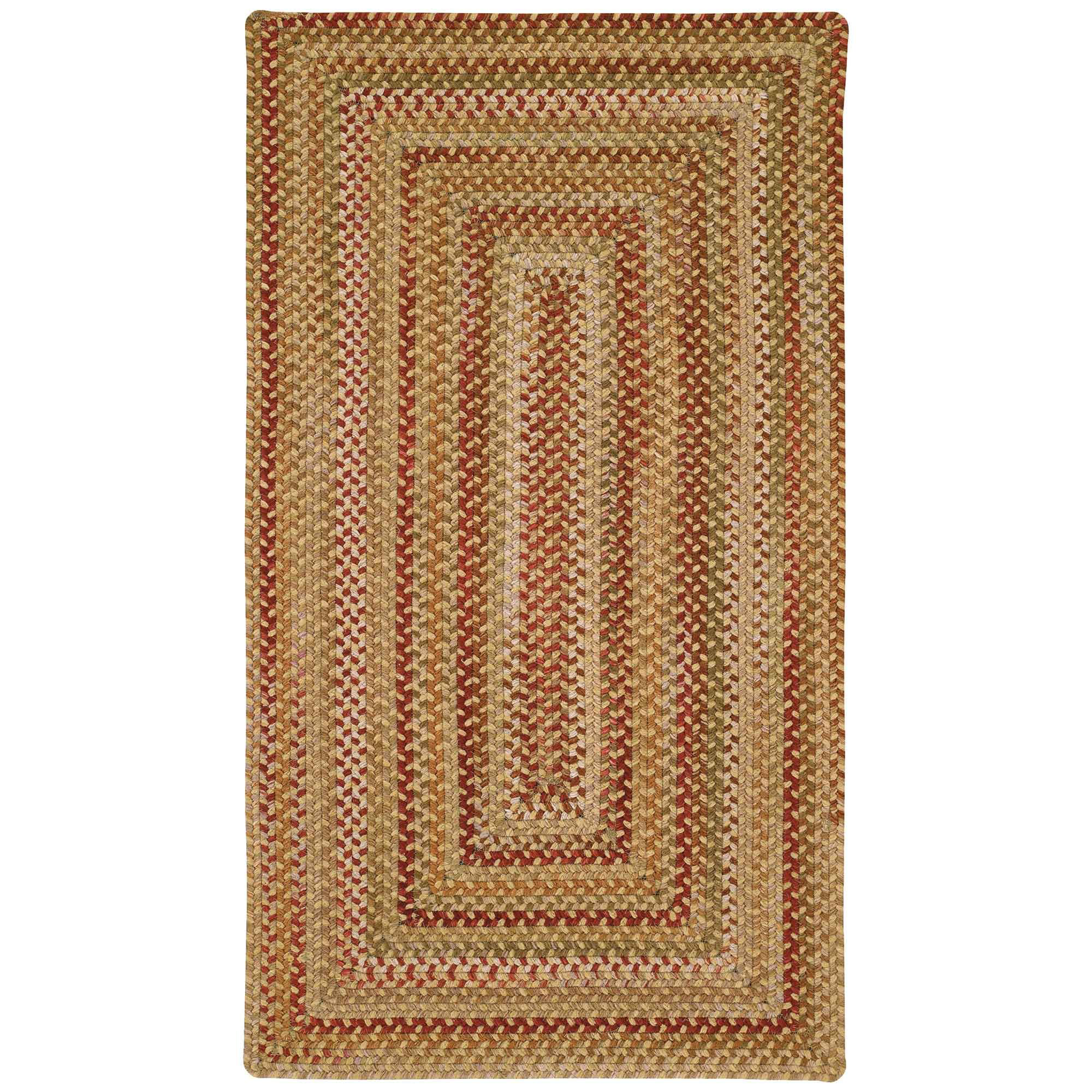 Capel Manchester Wool-Blend Concentric Rectangle Area Rug - Gold Hues - 7 