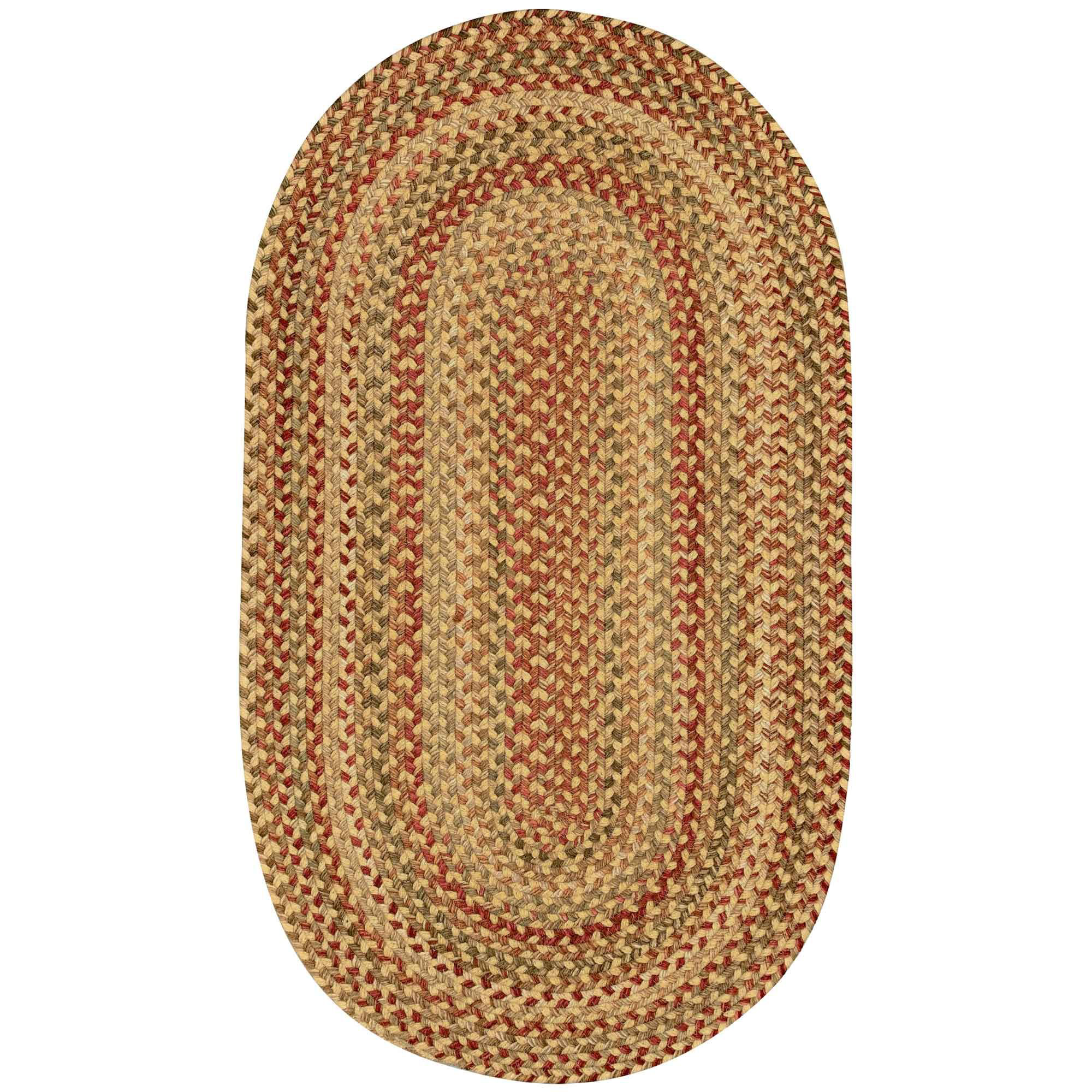 Capel Manchester Wool-Blend Oval Area Rug - Gold Hues - 7 x 9