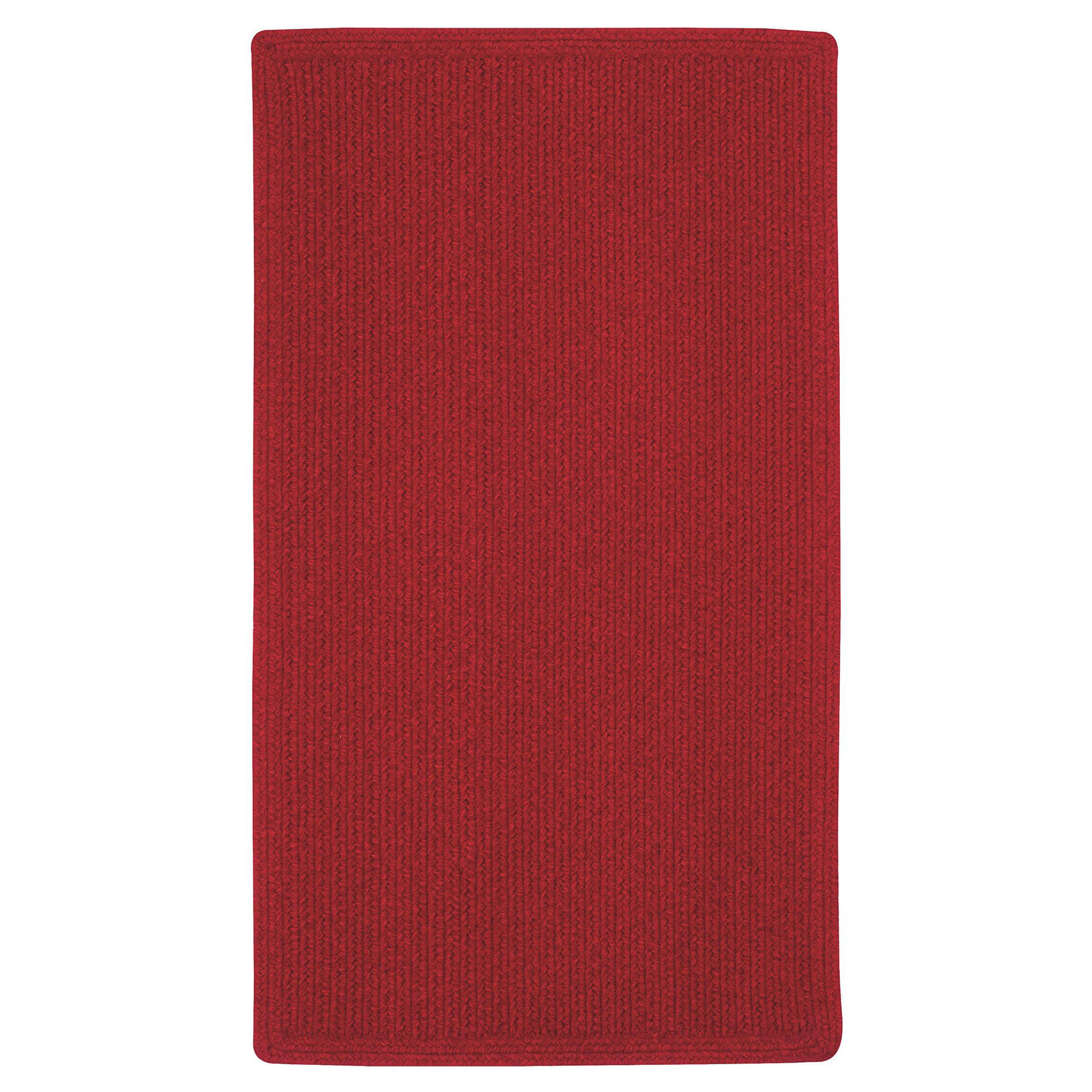 Capel Manteo Wool-Blend Rectangle Area Rug - Dark Red - 7 x 9