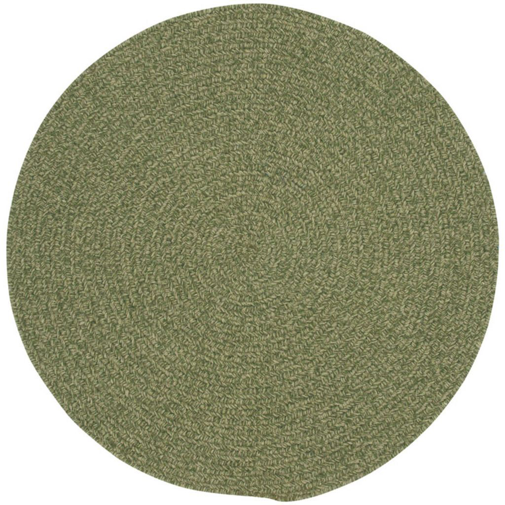 Capel Manteo Wool-Blend Round Area Rug - 76 - Deep Green