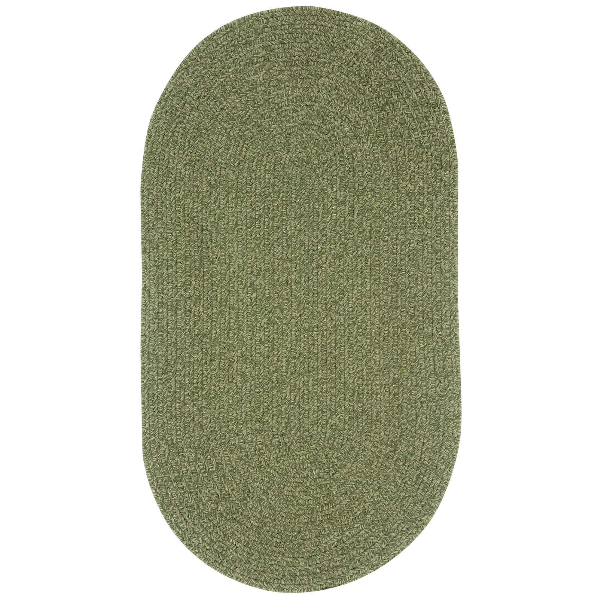 Capel Manteo Wool-Blend Oval Area Rug - Deep Green - 8 x 11