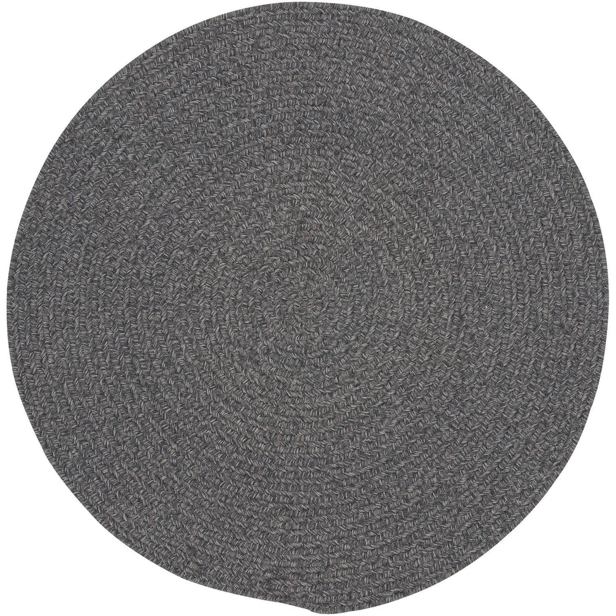 Capel Manteo Wool-Blend Round Area Rug - 3 - Smoke