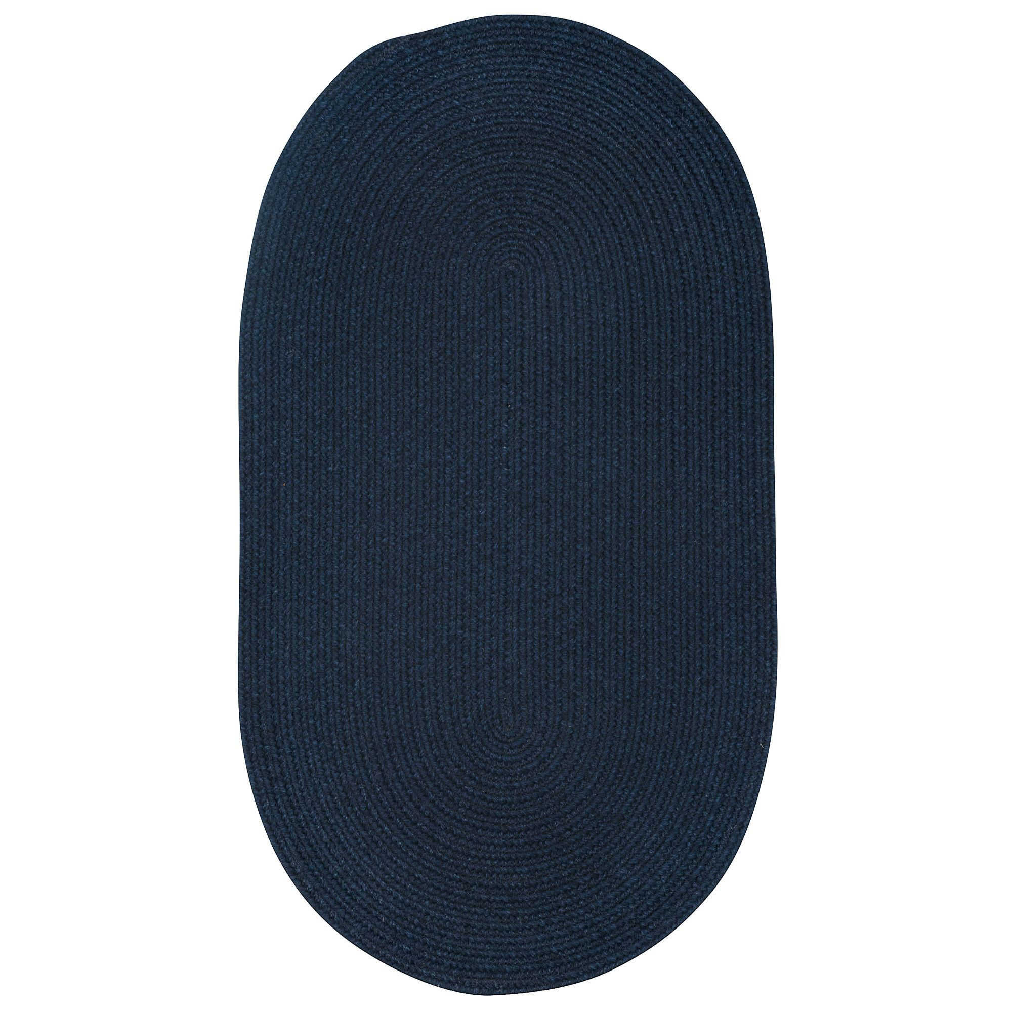 Capel Manteo Wool-Blend Oval Area Rug - Dark Blue - 3 x 5