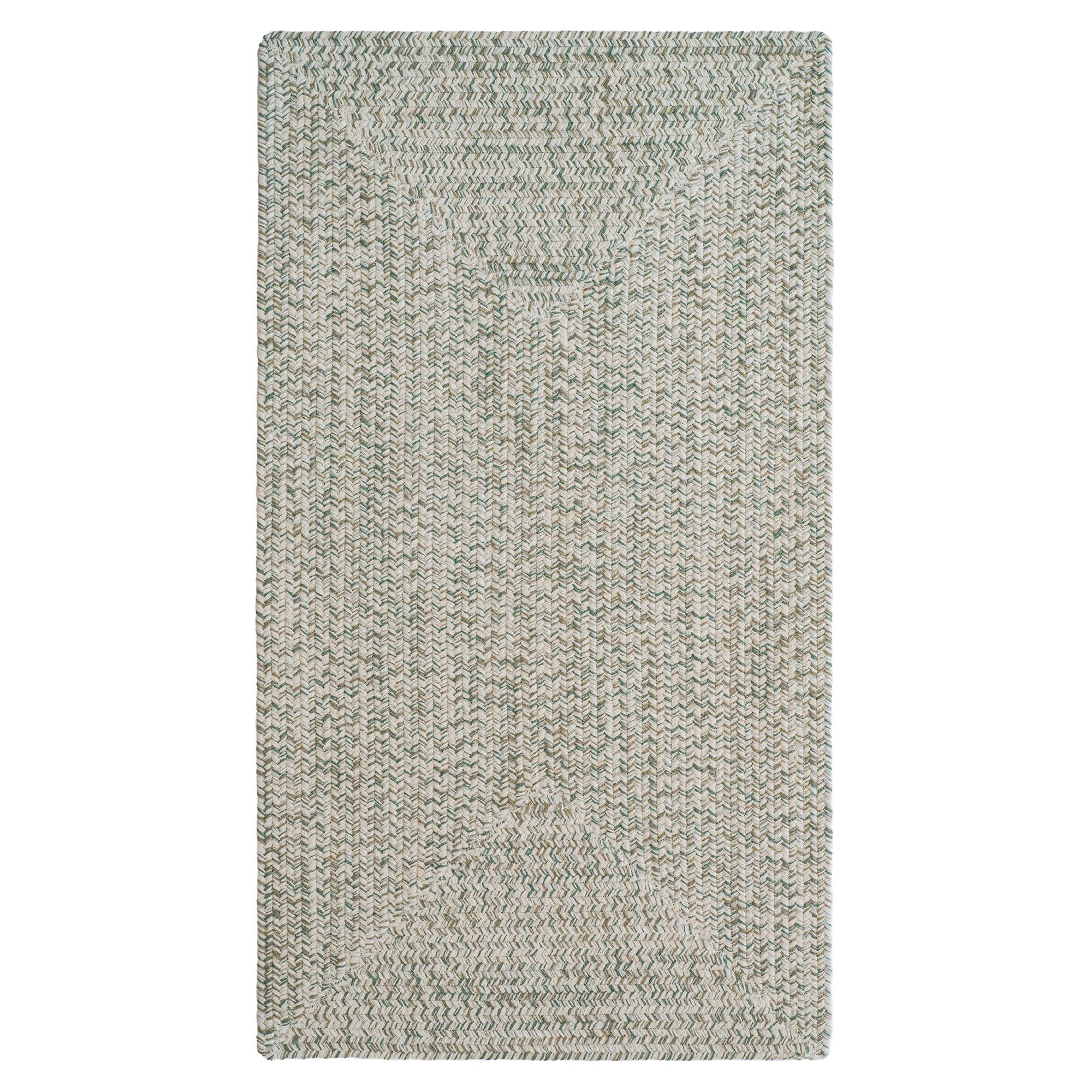 Image of Capel Worcester Indoor/Outdoor Braided Concentric Rectangle Area Rug - Light Hunter - 27″ x 4'