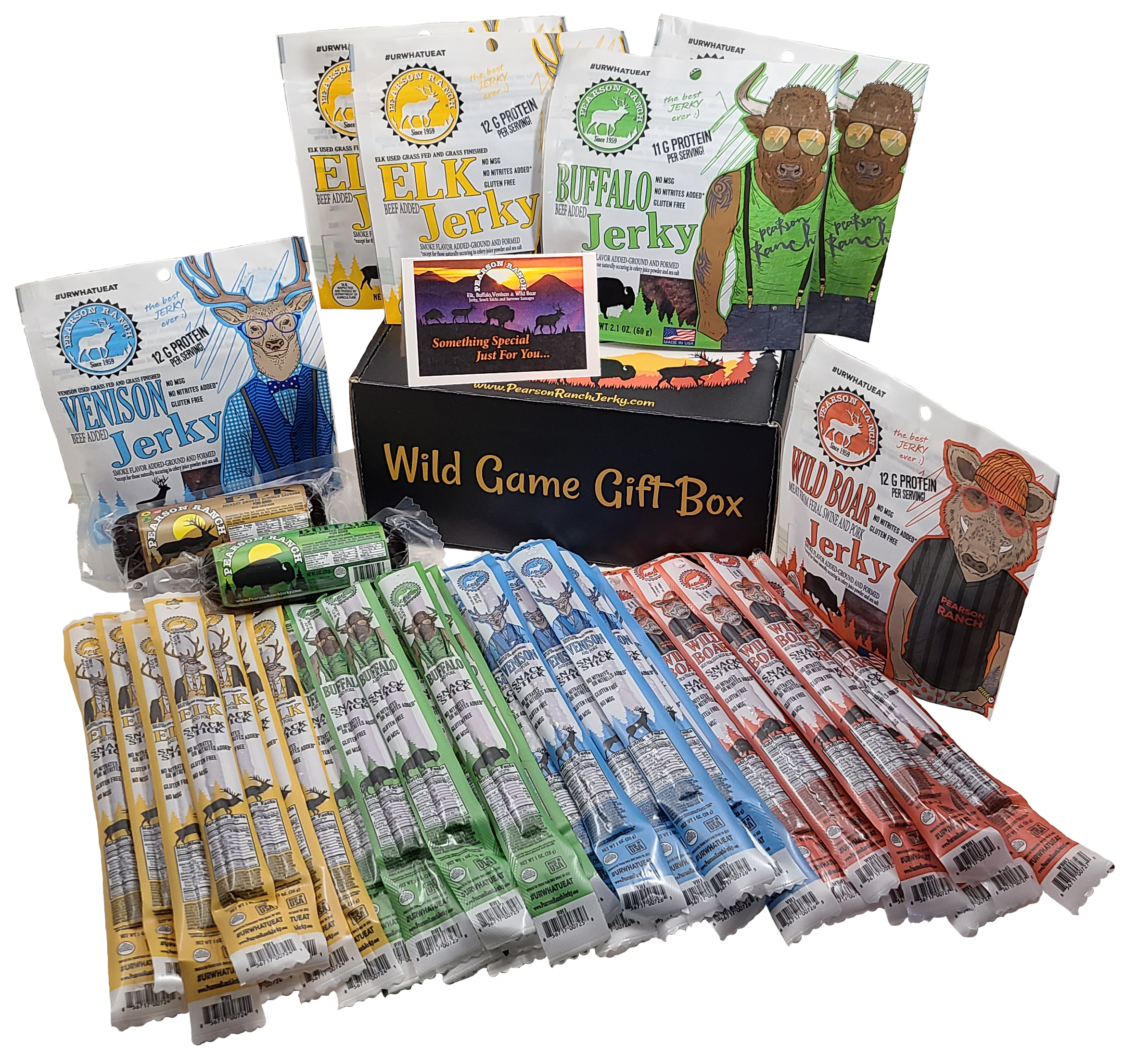 Pearson Ranch Snack Stick, Jerky, and Summer Sausage 40-Piece Wild Game Gif