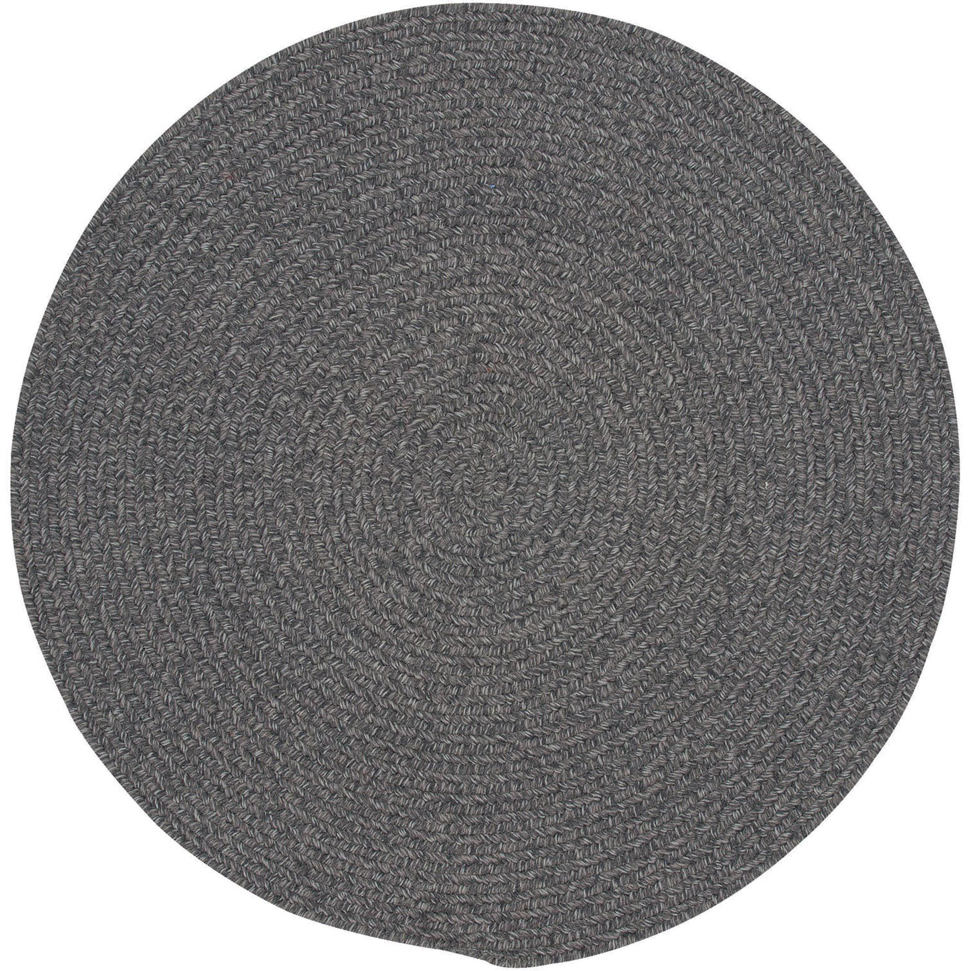 Image of Capel Manteo Wool-Blend Round Area Rug - 7'6″ - Smoke