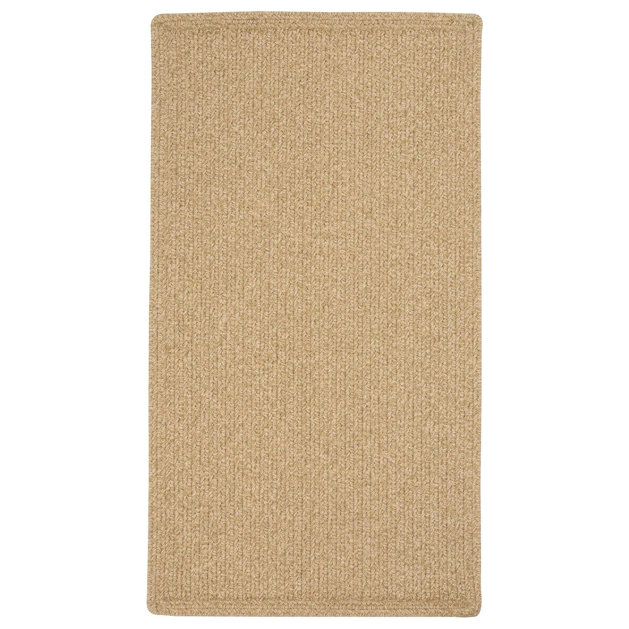 Image of Capel Manteo Wool-Blend Rectangle Area Rug - Tan Hues - 27″ x 4'