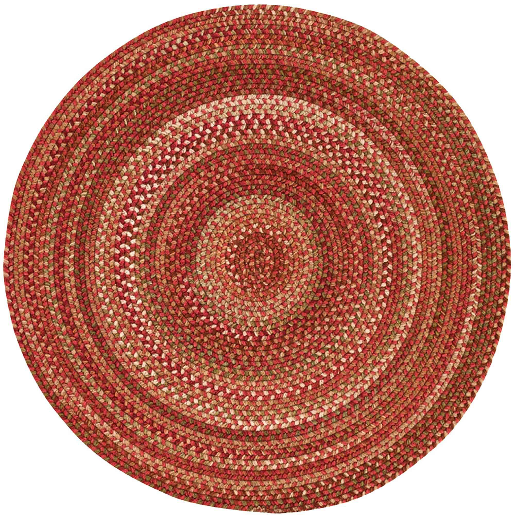 Image of Capel Manchester Wool-Blend Round Area Rug - Redwood - 7'6″