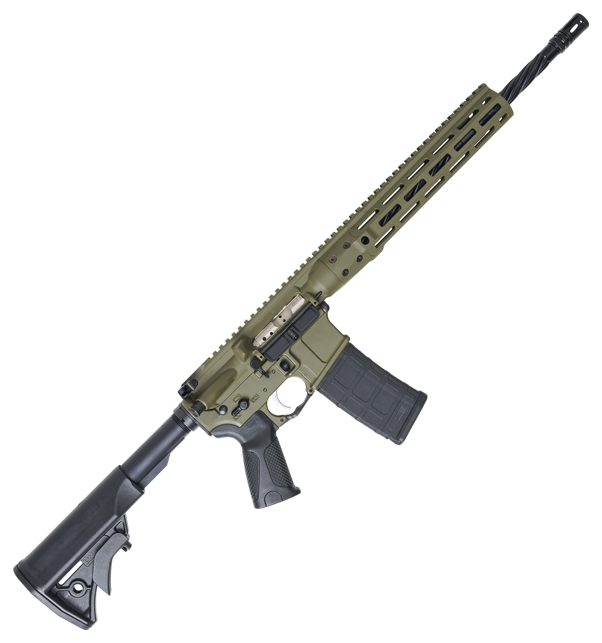 Image of LWRC IC DI AR-15 Rifle with M-LOK Handguard - .223 Rem/5.56 NATO - 16 - Moss Green Cerakote - 30 + 1