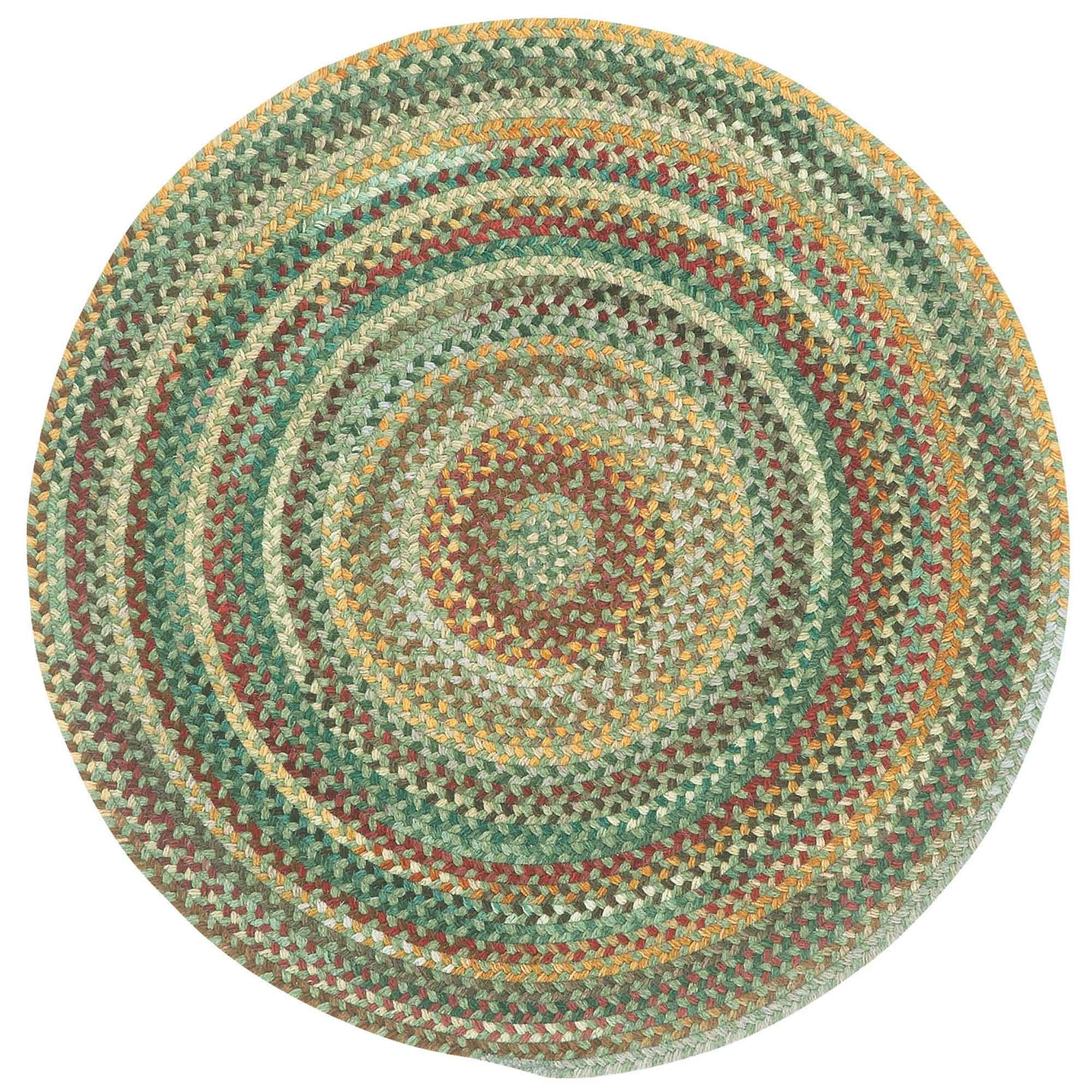 Image of Capel Sherwood Forest Braided Wool-Blend Round Area Rug - Pine Wood - 36″