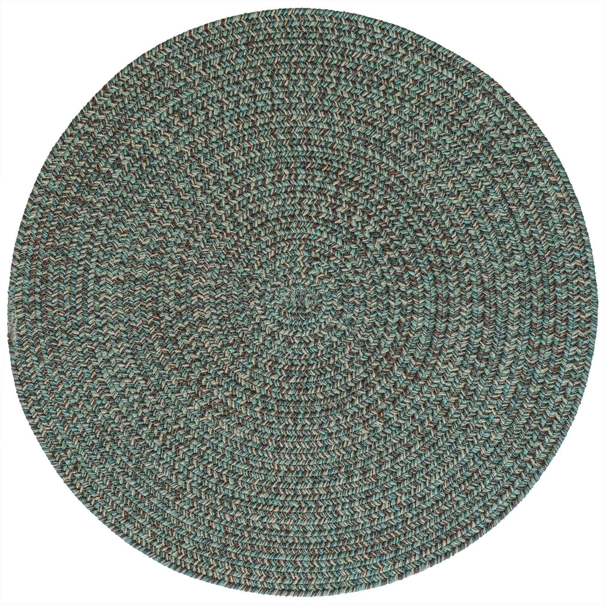 Image of Capel Worcester Indoor/Outdoor Braided Round Area Rug - Dark Hunter - 5'6″