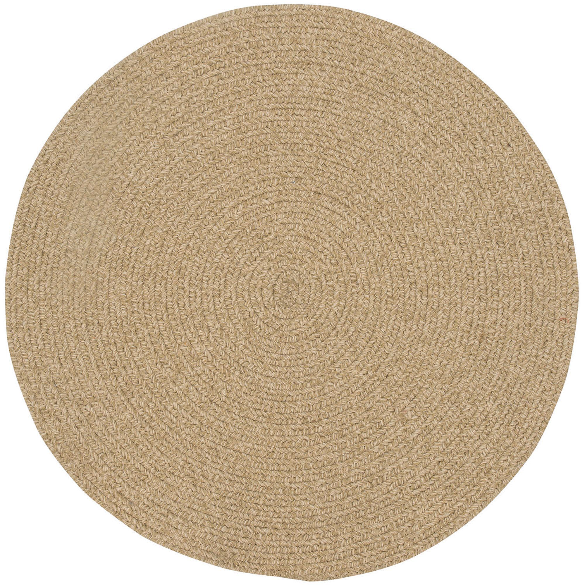 Image of Capel Manteo Wool-Blend Round Area Rug - 5'6″ - Tan Hues