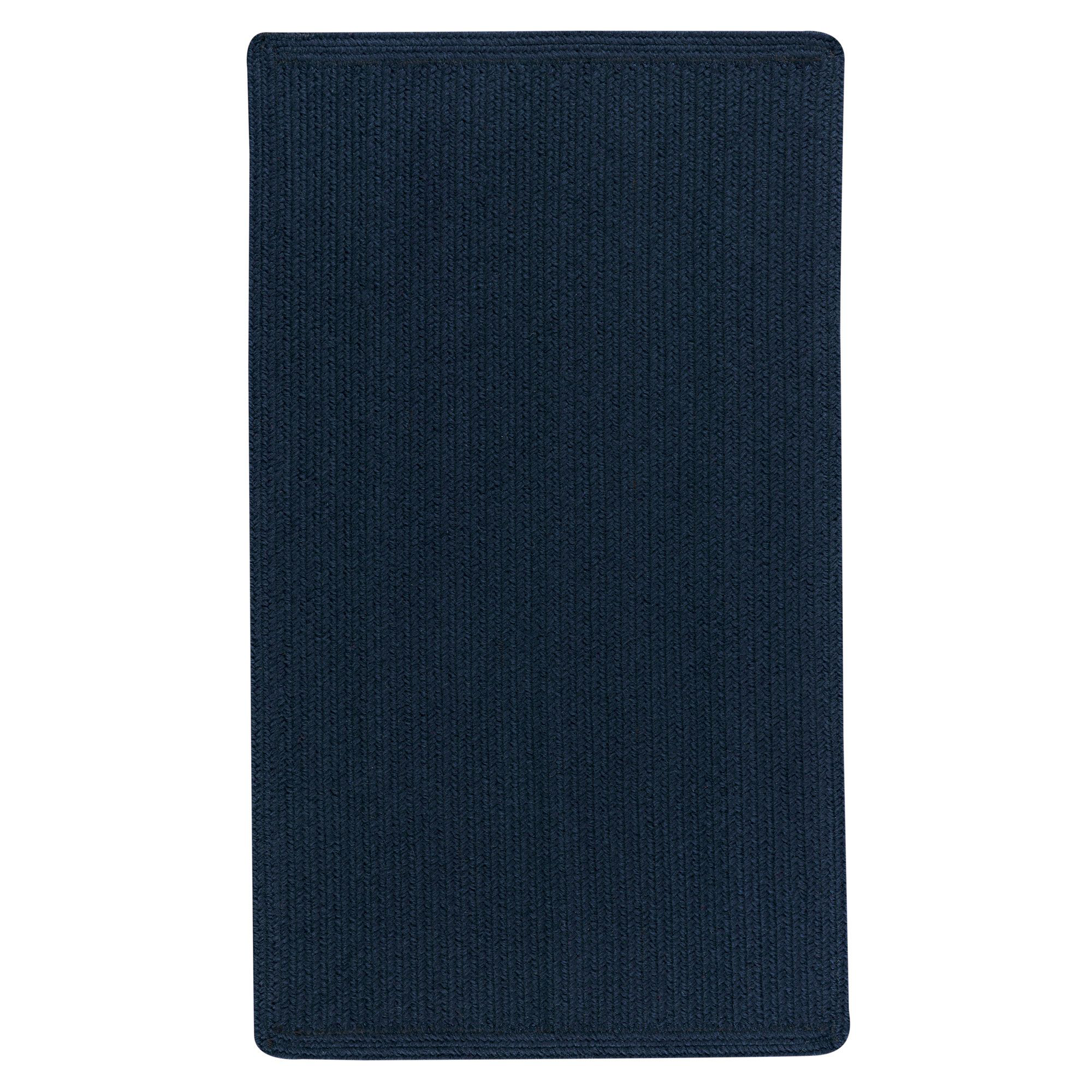 Image of Capel Manteo Wool-Blend Rectangle Area Rug - Dark Blue - 27″ x 4'