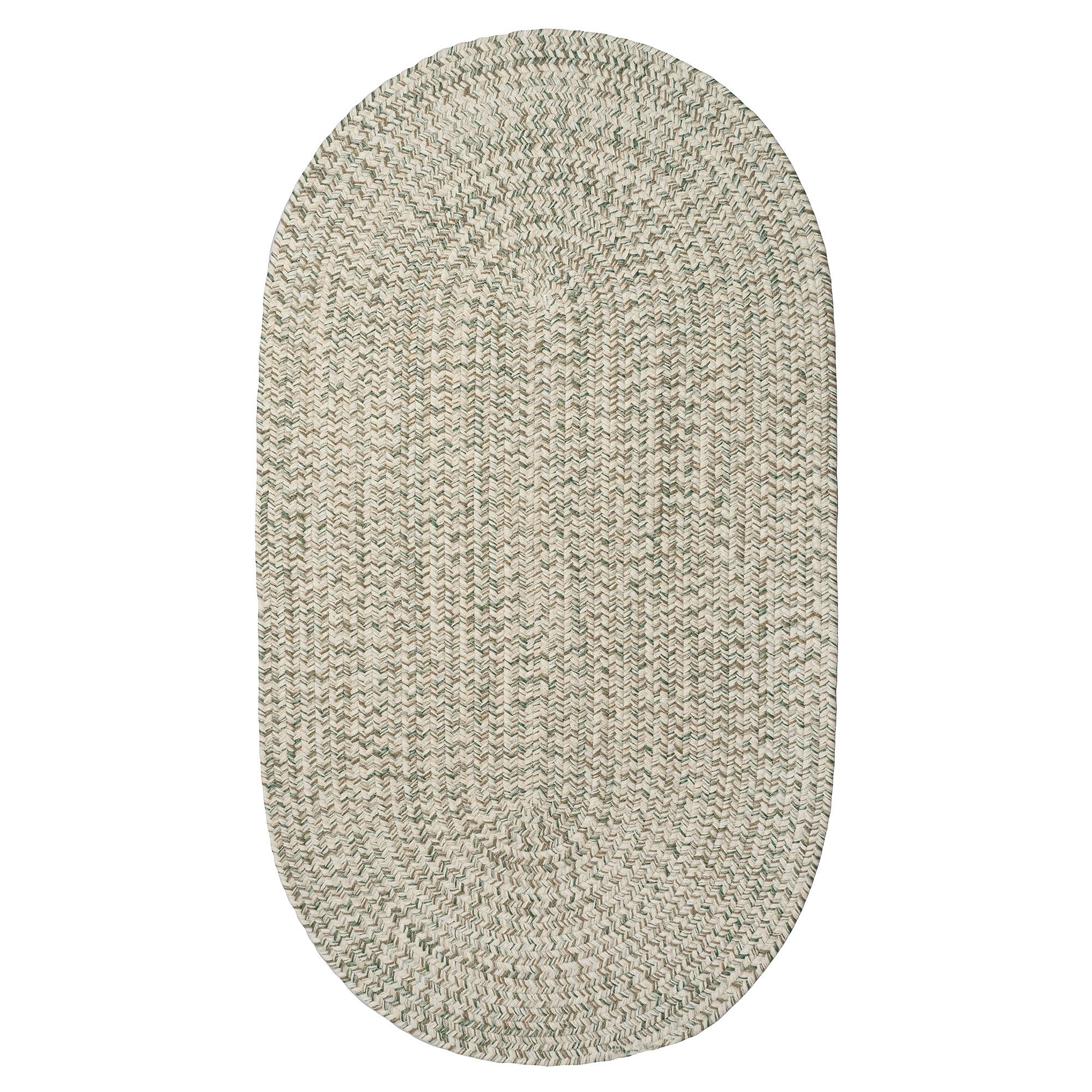 Image of Capel Worcester Indoor/Outdoor Braided Oval Area Rug - Light Hunter - 27″ x 4'