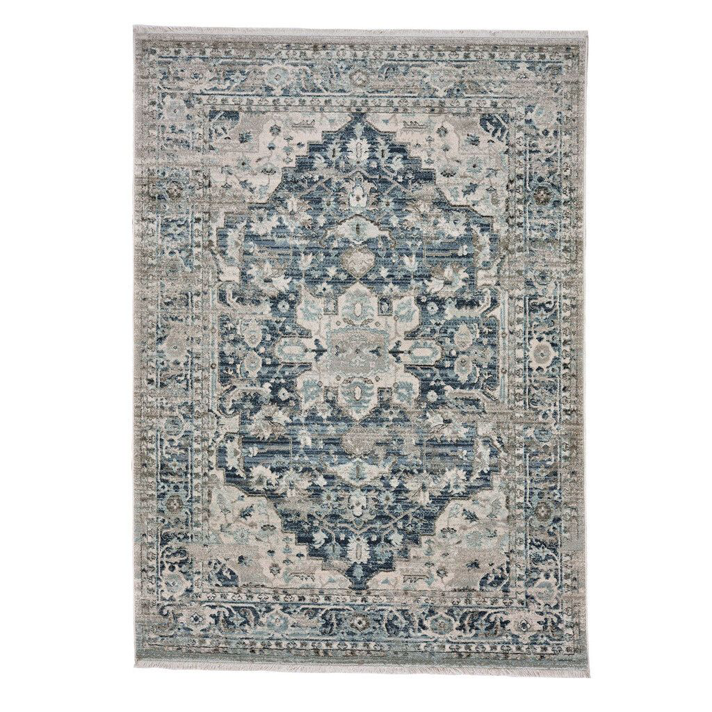 Image of Capel Alden Collection Medallion Rectangular Area Rug - Slate Blue - 3'3″ x 4'10″