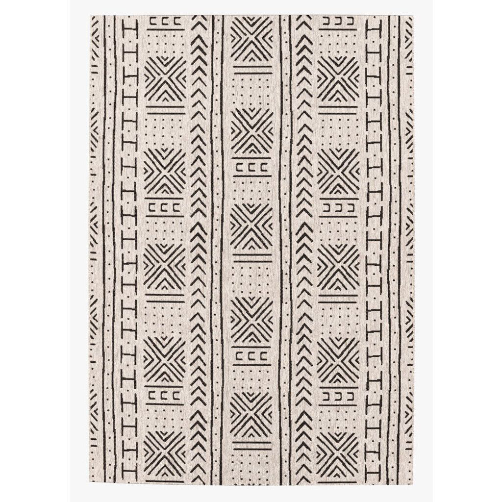 Image of Capel Elsinore Mali Cloth Indoor/Outdoor Rectangle Area Rug - Cinders - 3'11″ x 5'6″