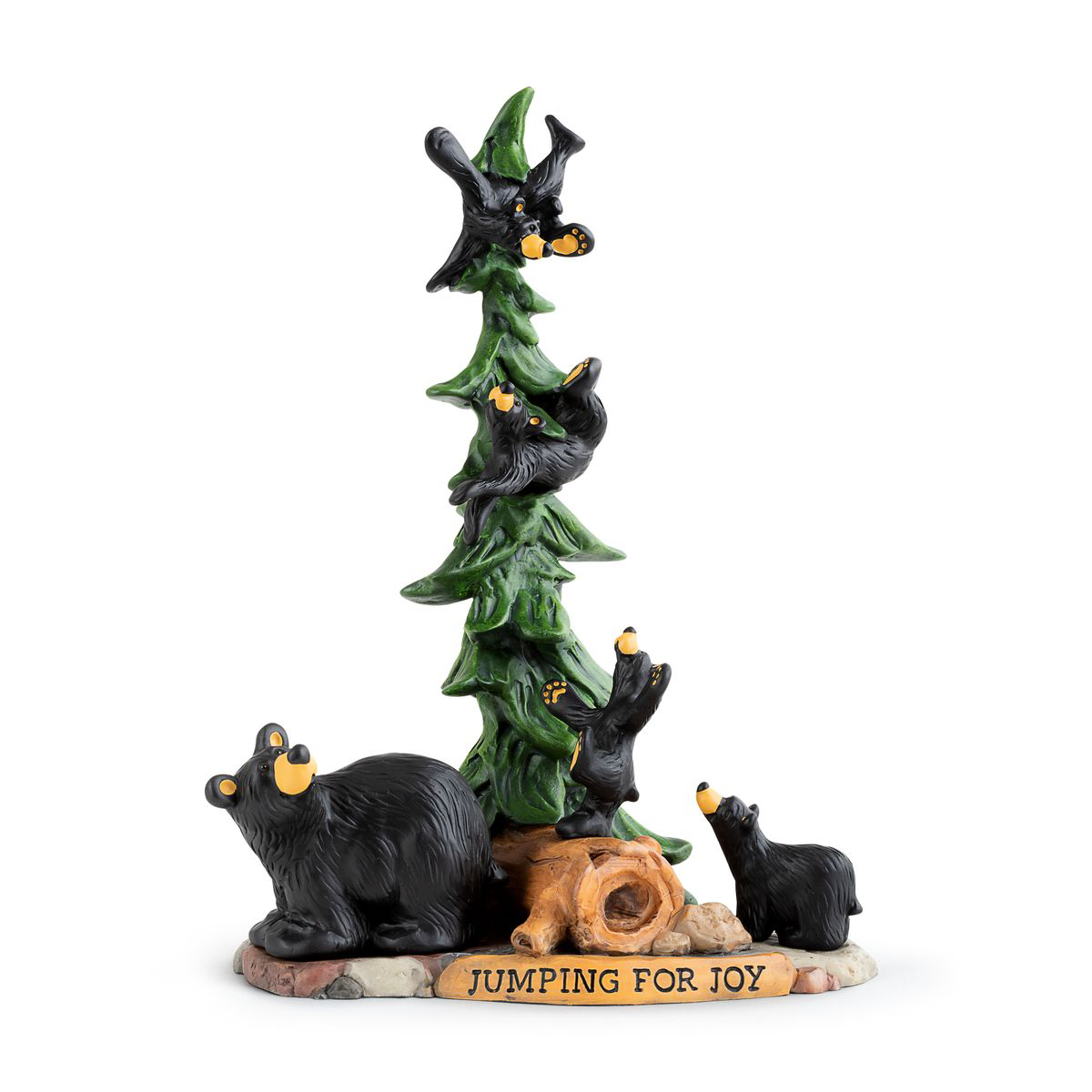 Demdaco Bearfoots by Jeff Fleming Collection Jumping for Joy Figurine