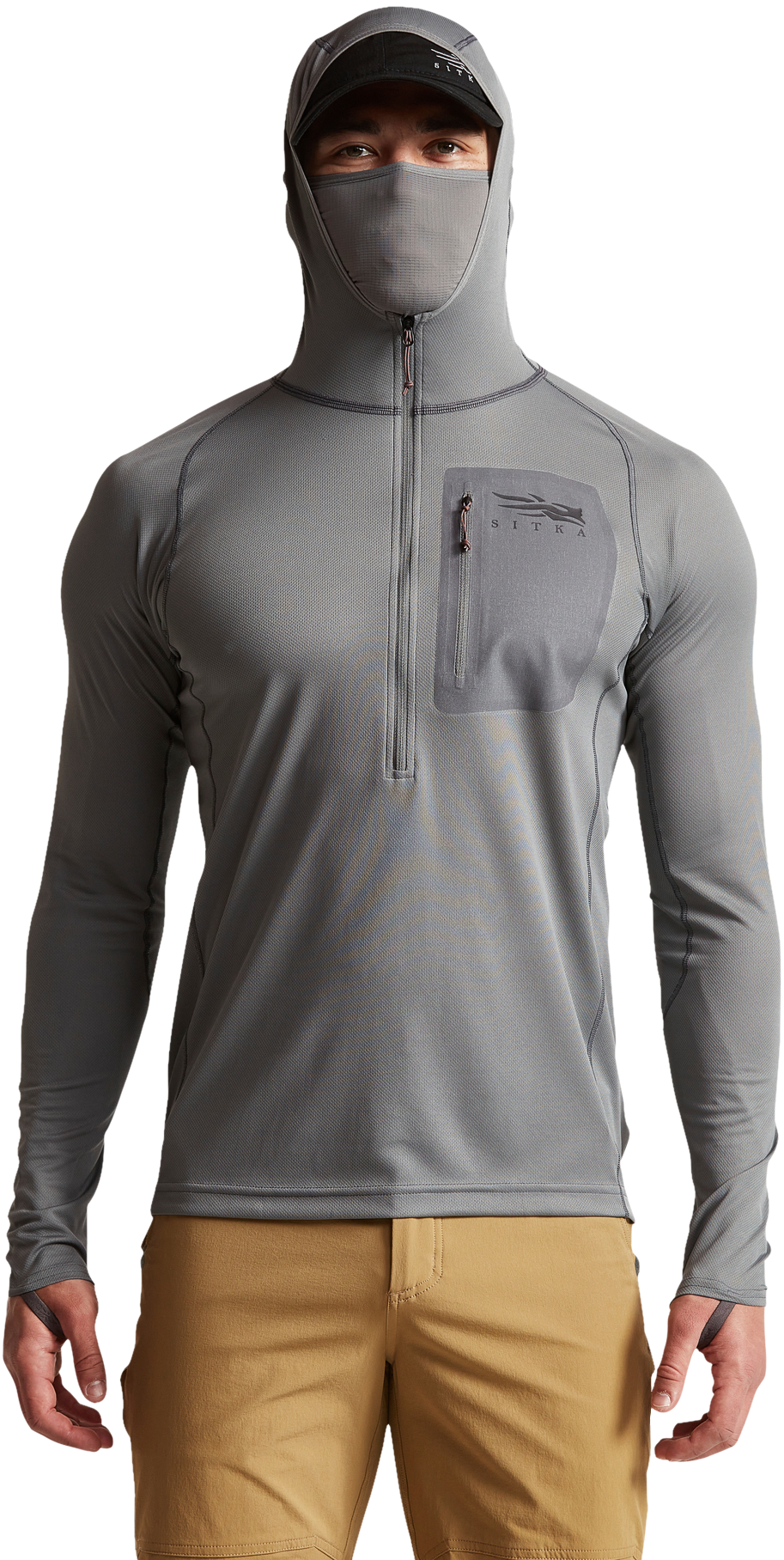 Sitka Core Solids Lightweight Long-Sleeve Hoodie for Men - Woodsmoke - M