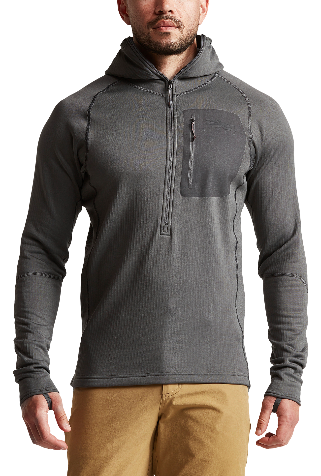 Sitka Solids Heavyweight Long-Sleeve Hoodie for Men - Lead - L