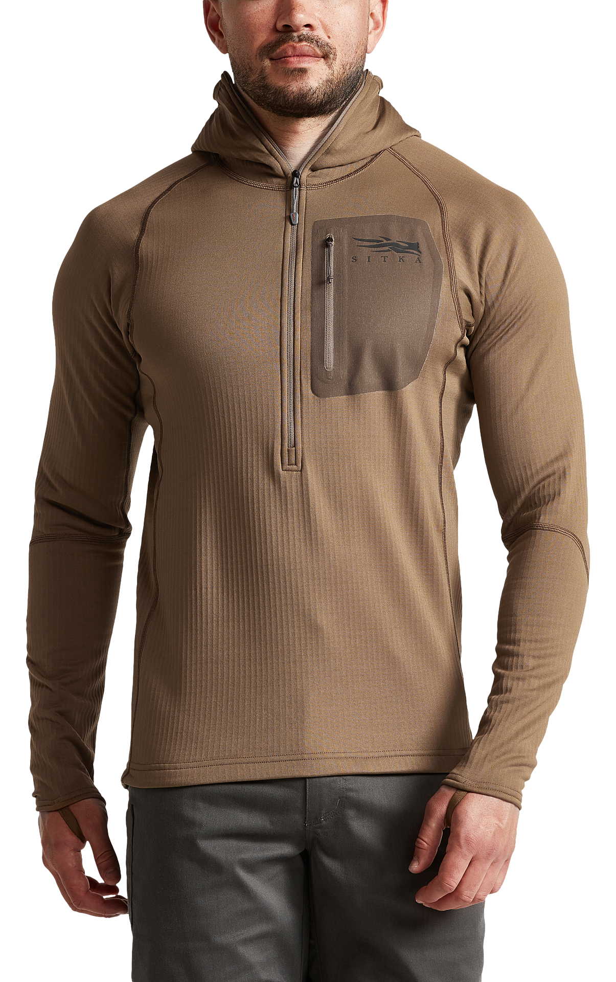 Sitka Solids Heavyweight Long-Sleeve Hoodie for Men - Coyote - M