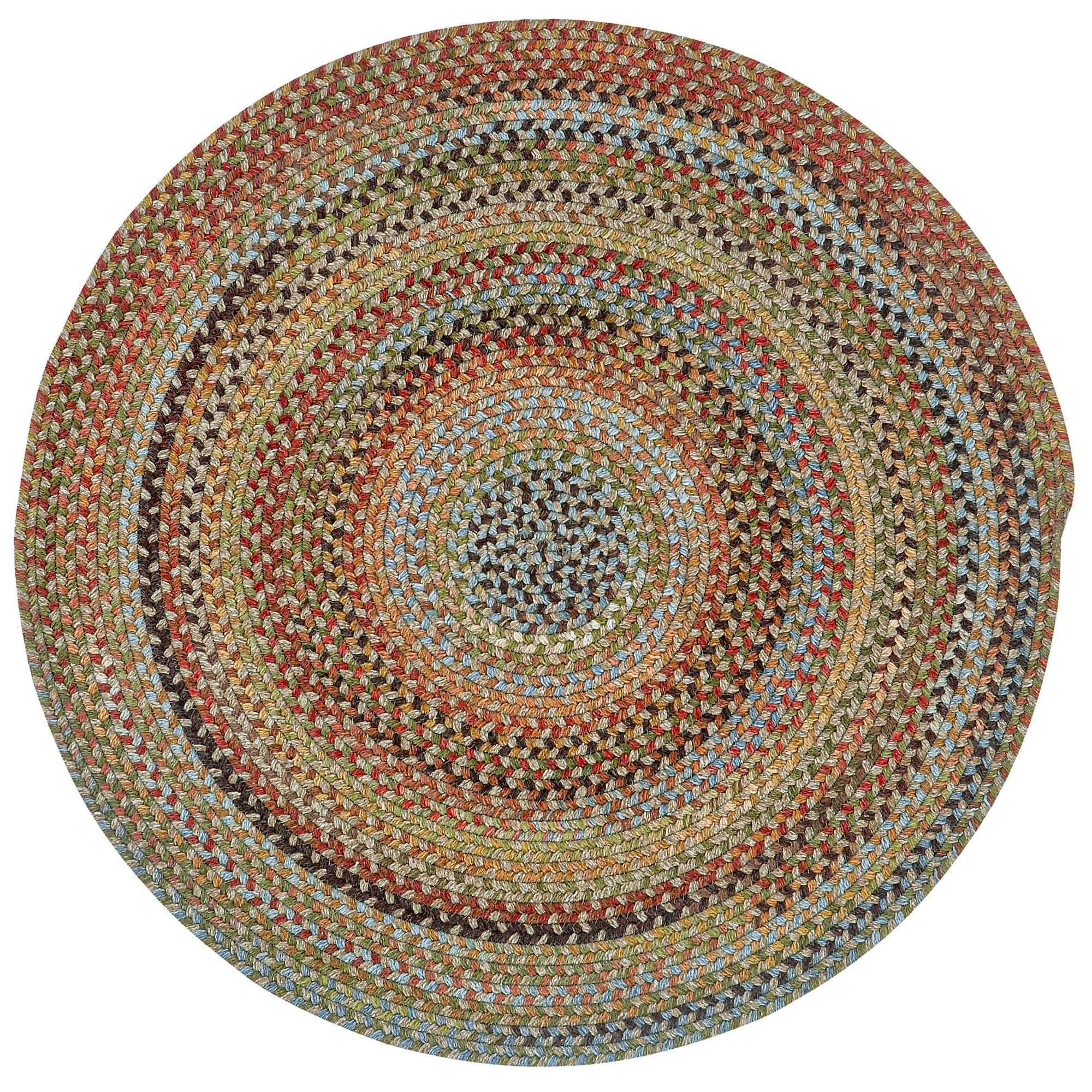 Image of Capel Kill Devil Hill Wool-Blend Round Area Rug - Dusty Multi - 7'6″