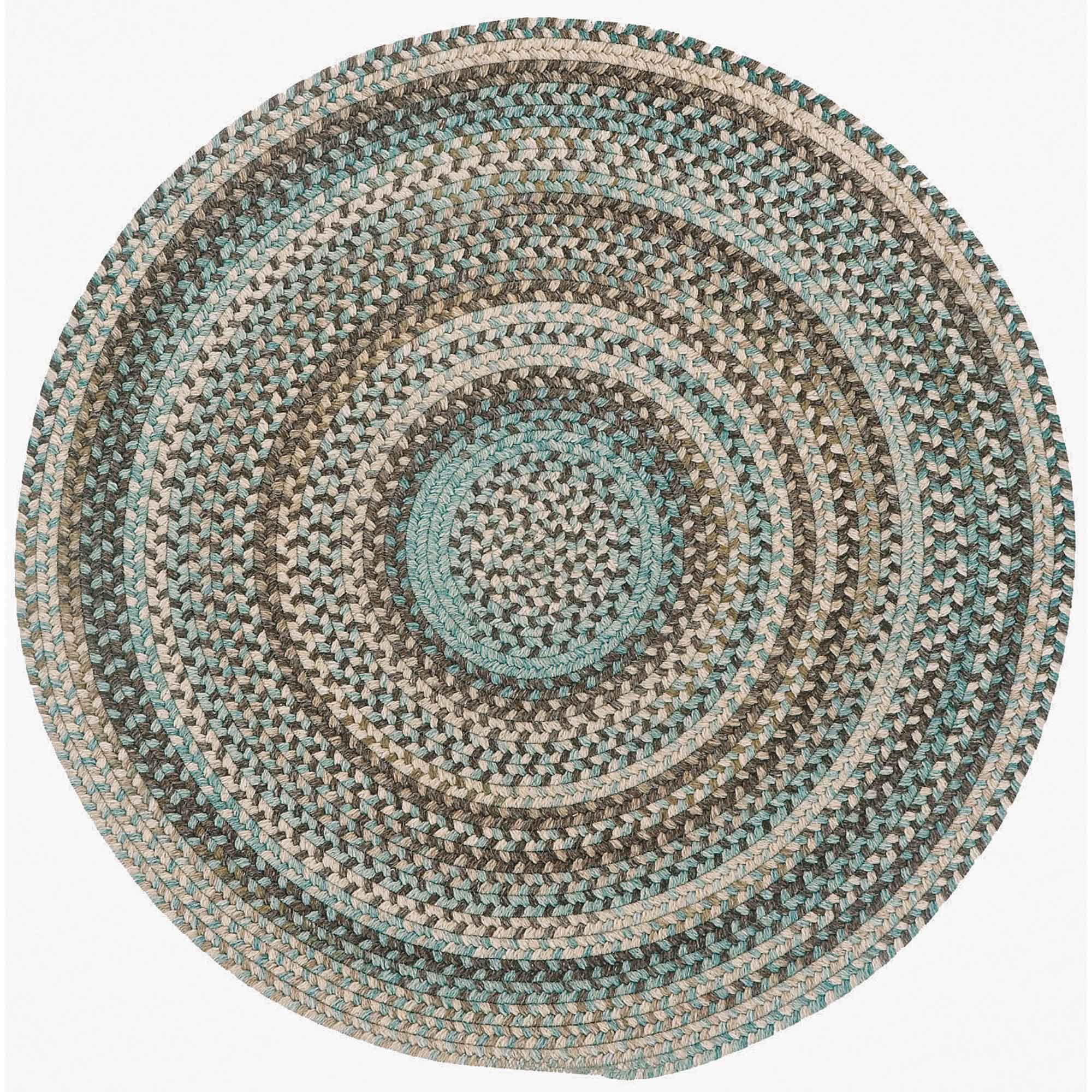 Image of Capel Kill Devil Hill Wool-Blend Round Area Rug - Tan Hues - 36″