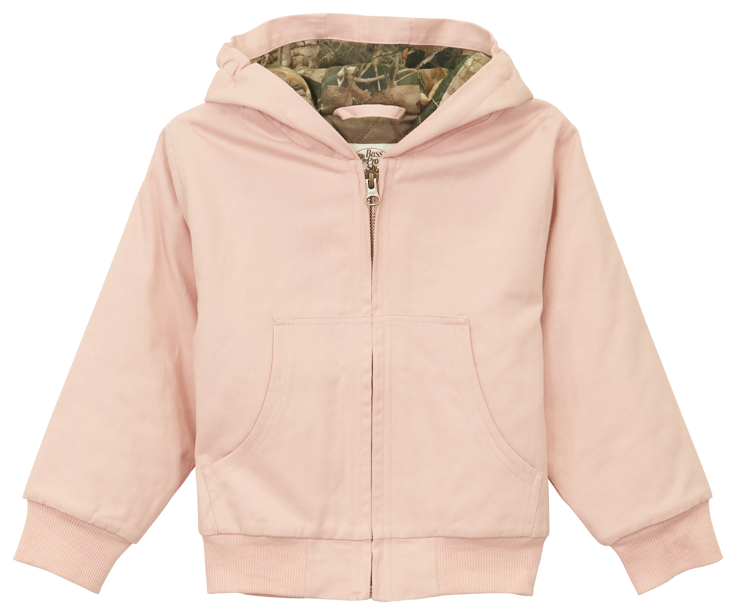 Bass Pro Shops Full-Zip Hooded Jacket for Babies or Toddlers - Silver Pink/ - 3452435 - Fishing Made to outlast playtime and outdoor adventures, o sku 3452435