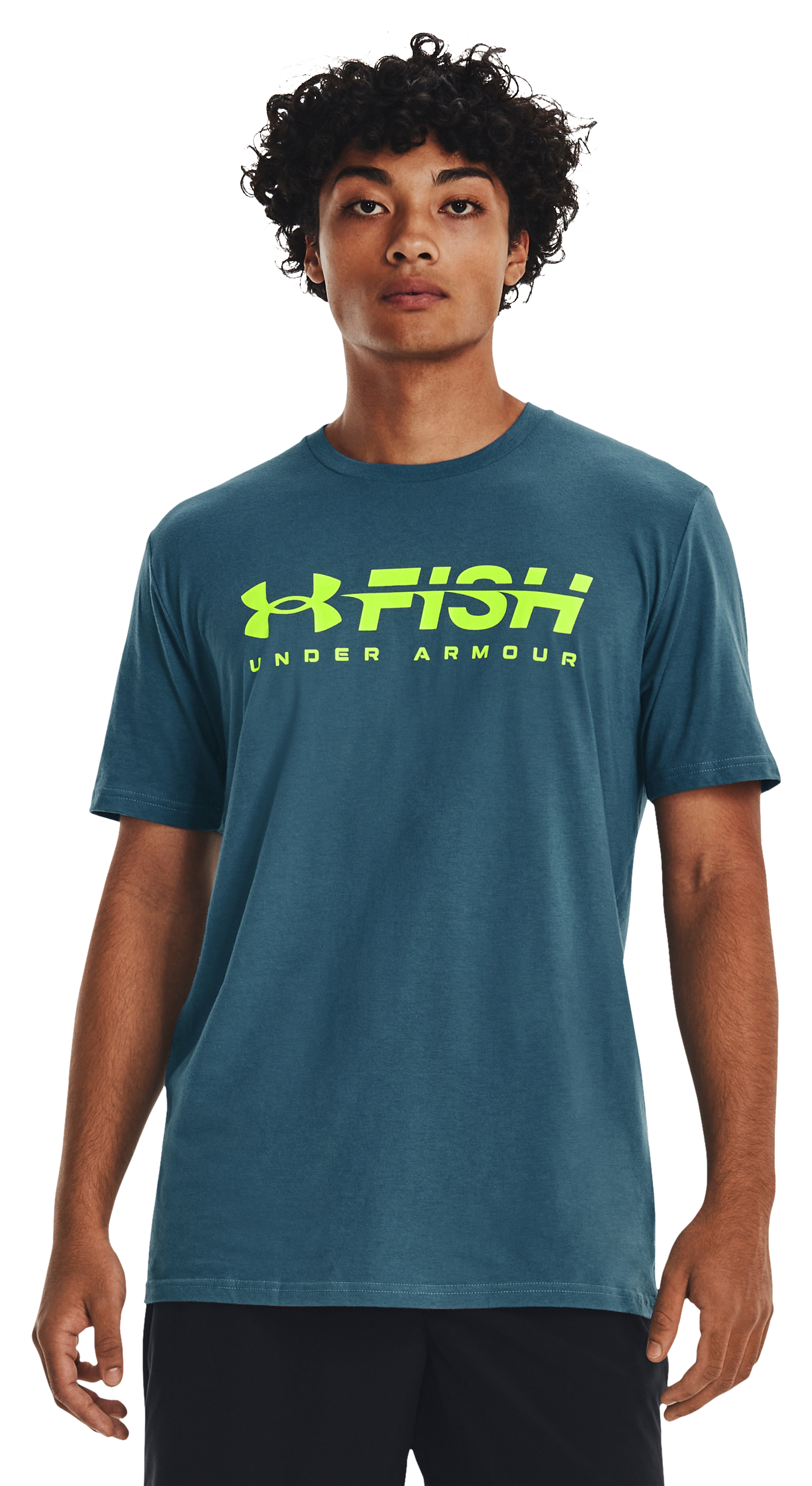 Under Armour UA Fish Strike Short-Sleeve T-Shirt for Men - Static Blue/Lime - 3456875 - Fishing The Under Armour UA Fish Strike Short-Sleeve T-Shi sku 3456875