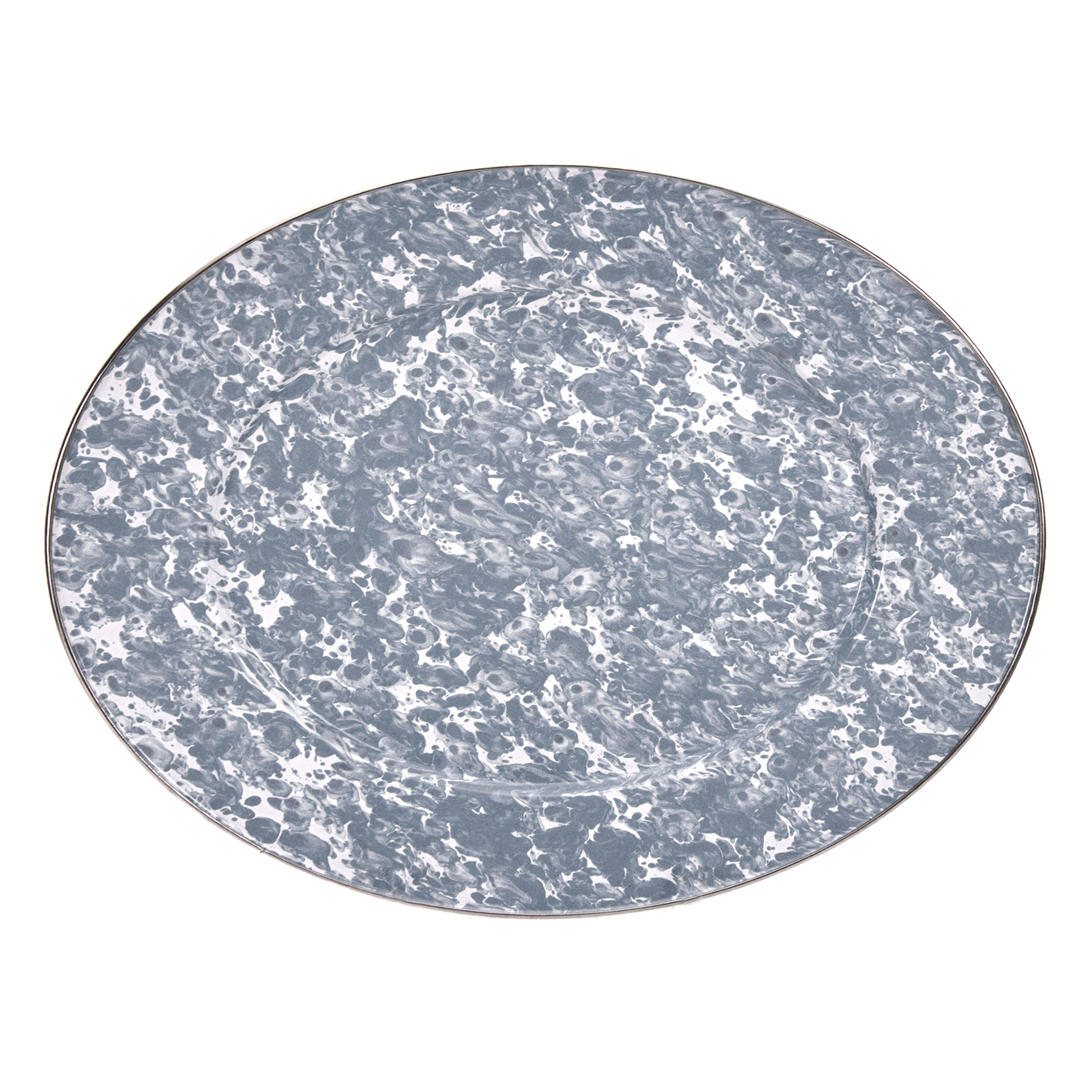 Golden Rabbit Grey Swirl Enamelware Collection Oval Platter - 3457614 - Fishing Designed for everyday elegance and indoor or outdo sku 3457614