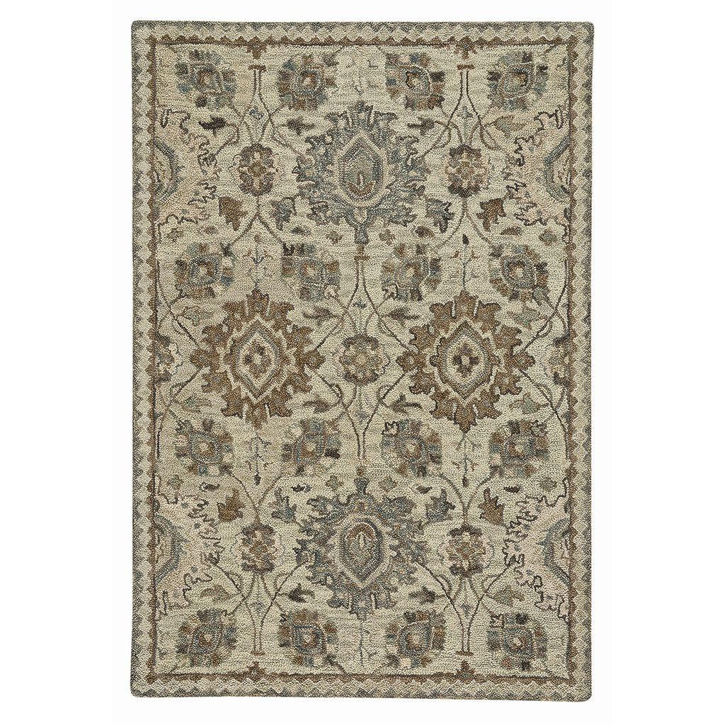 Image of Capel Lincoln Ushak Wool Rectangular Area Rug - Neutral - 3'6″ x 5'6″