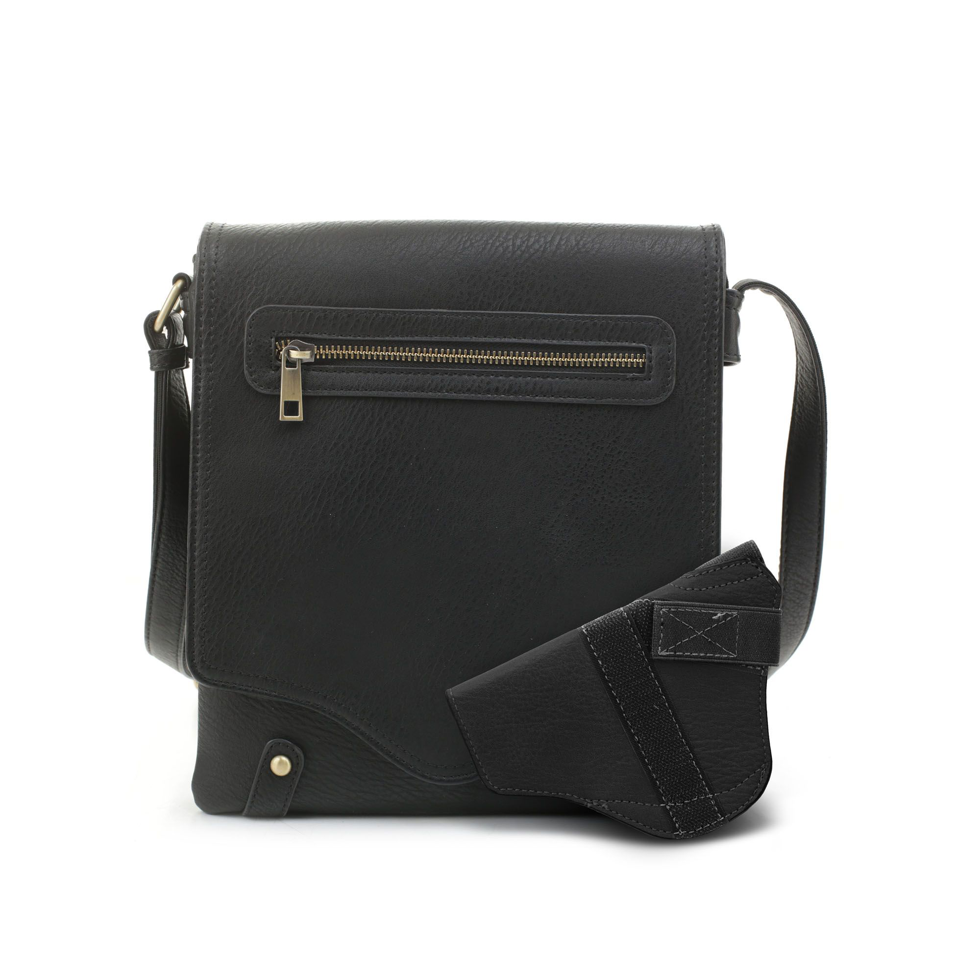 Jessie &James Handbags Nora Concealed Carry Lock and Key Crossbody - Black - Jessie & James Handbags